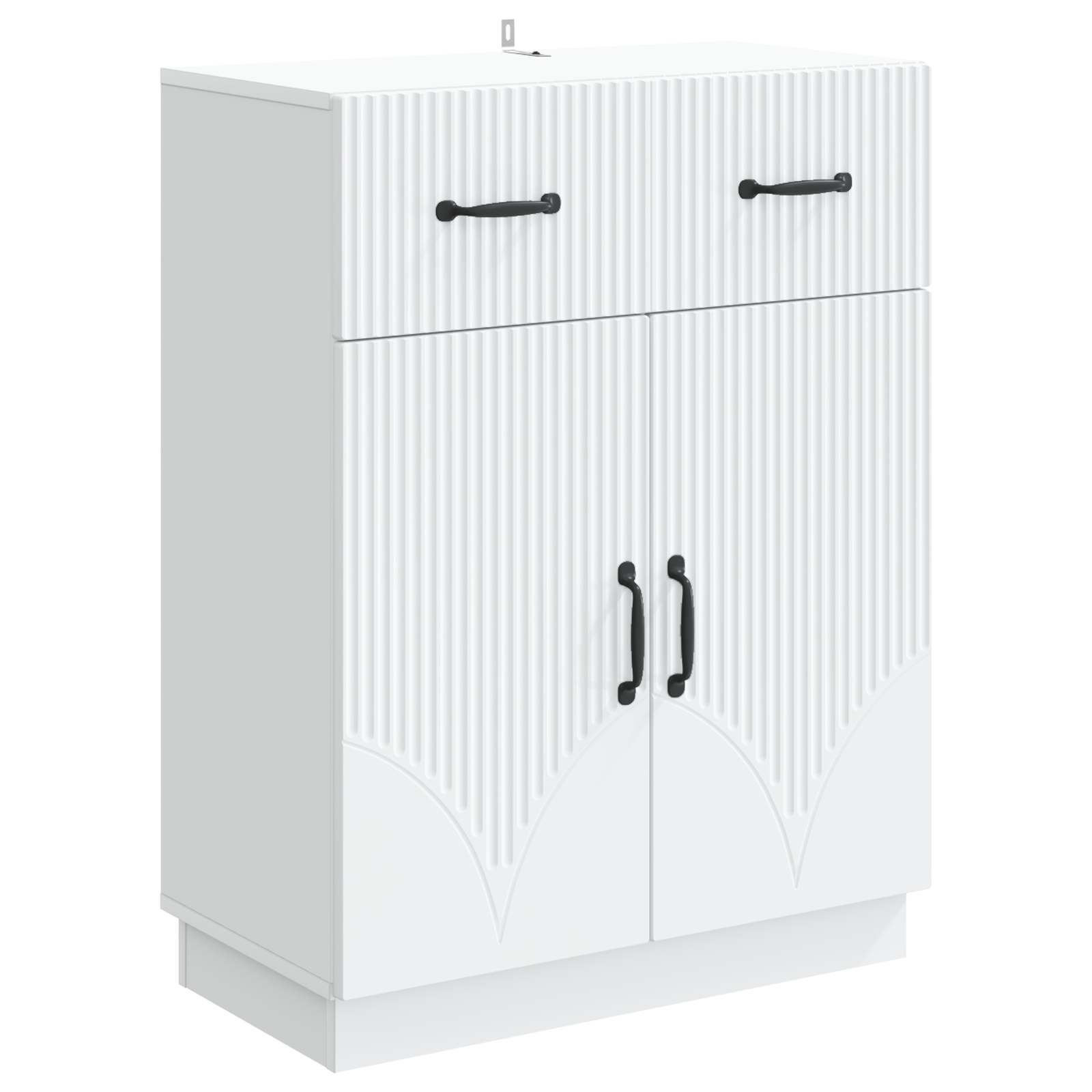 Sideboard with Drawer White 66 x 34.5 x 87 cm Engineered Wood
