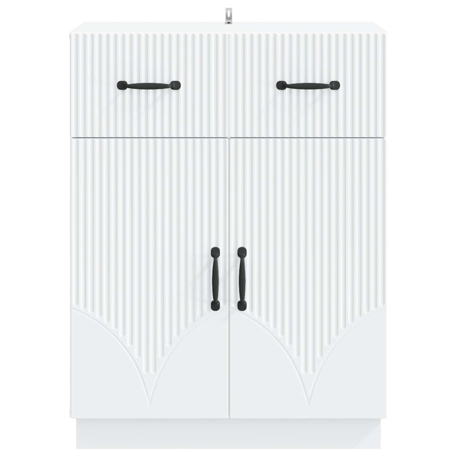 Sideboard with Drawer White 66 x 34.5 x 87 cm Engineered Wood