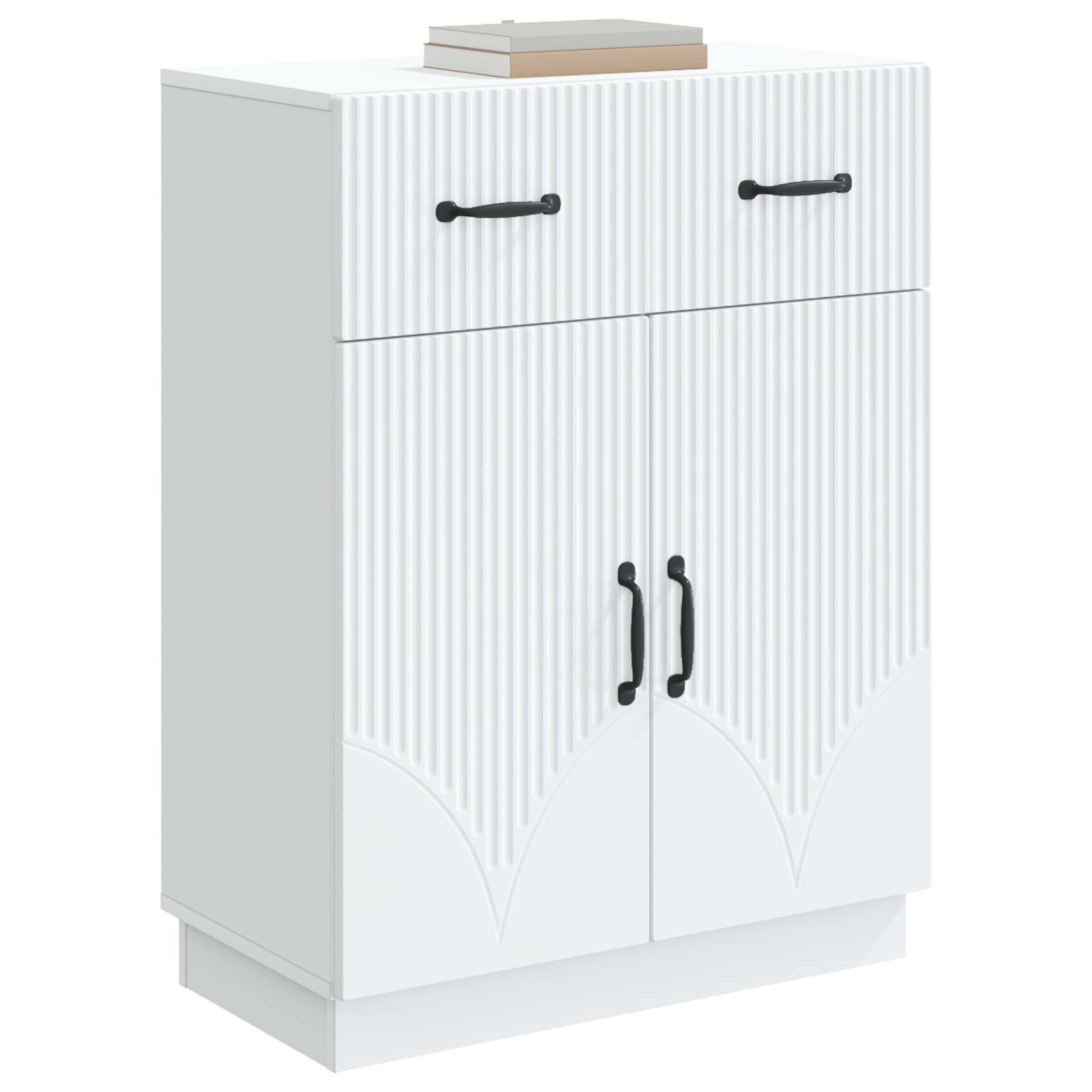 Sideboard with Drawer White 66 x 34.5 x 87 cm Engineered Wood