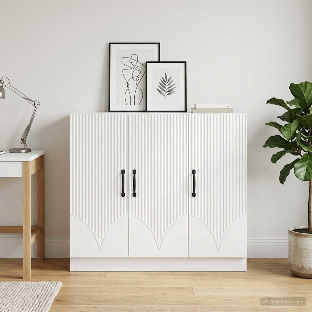 Sideboard White 89 x 34.5 x 77 cm Engineered Wood