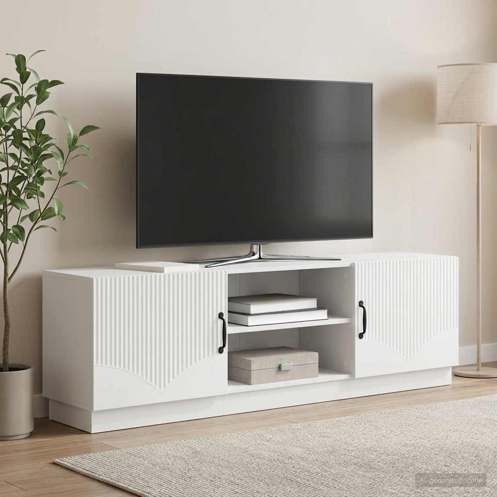 TV Cabinet White 150 x 31 x 47 cm Engineered Wood