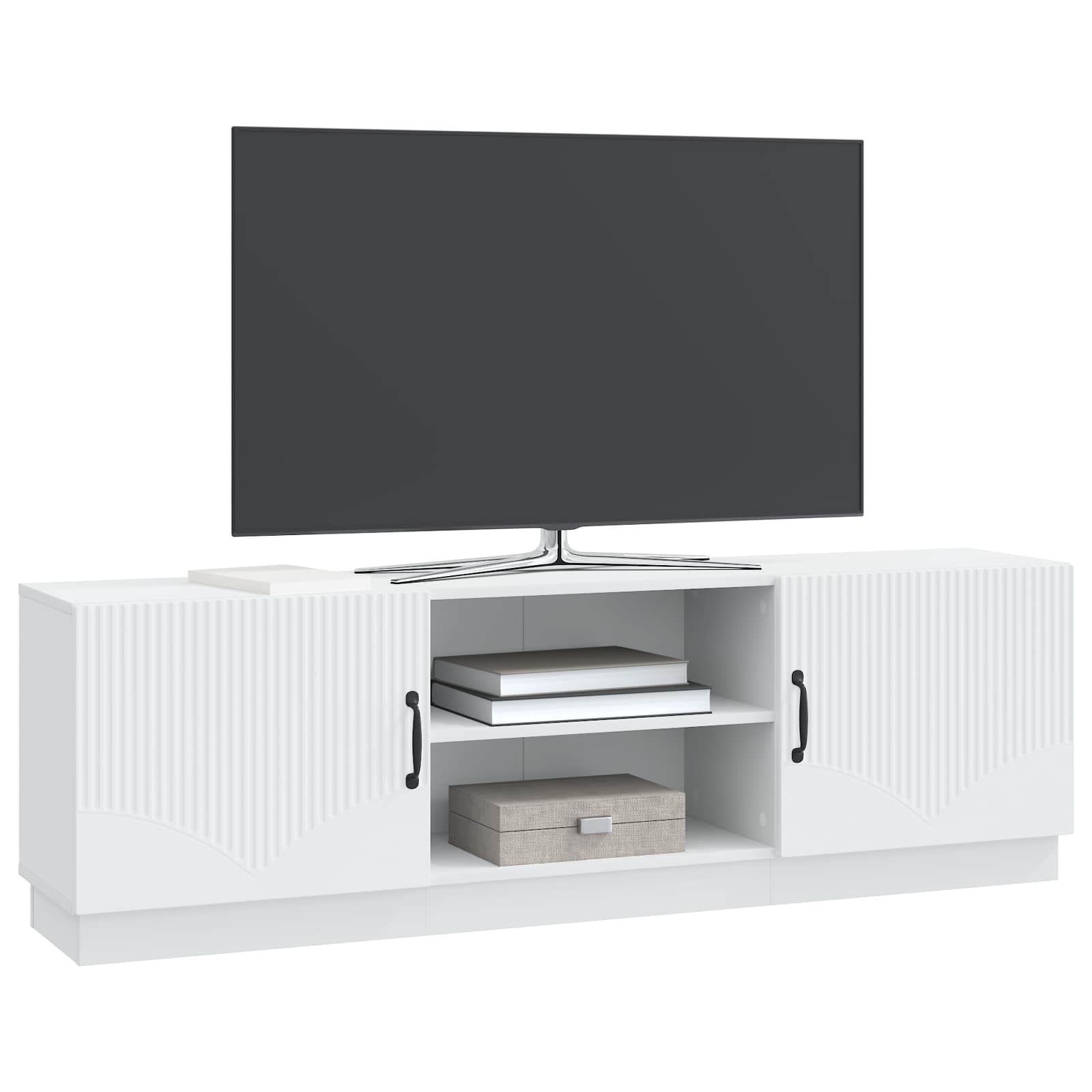 TV Cabinet White 150 x 31 x 47 cm Engineered Wood