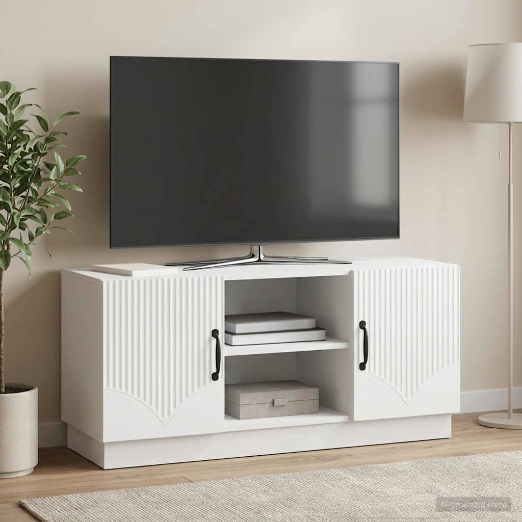 TV Cabinet White 102 x 34.5 x 47 cm Engineered Wood