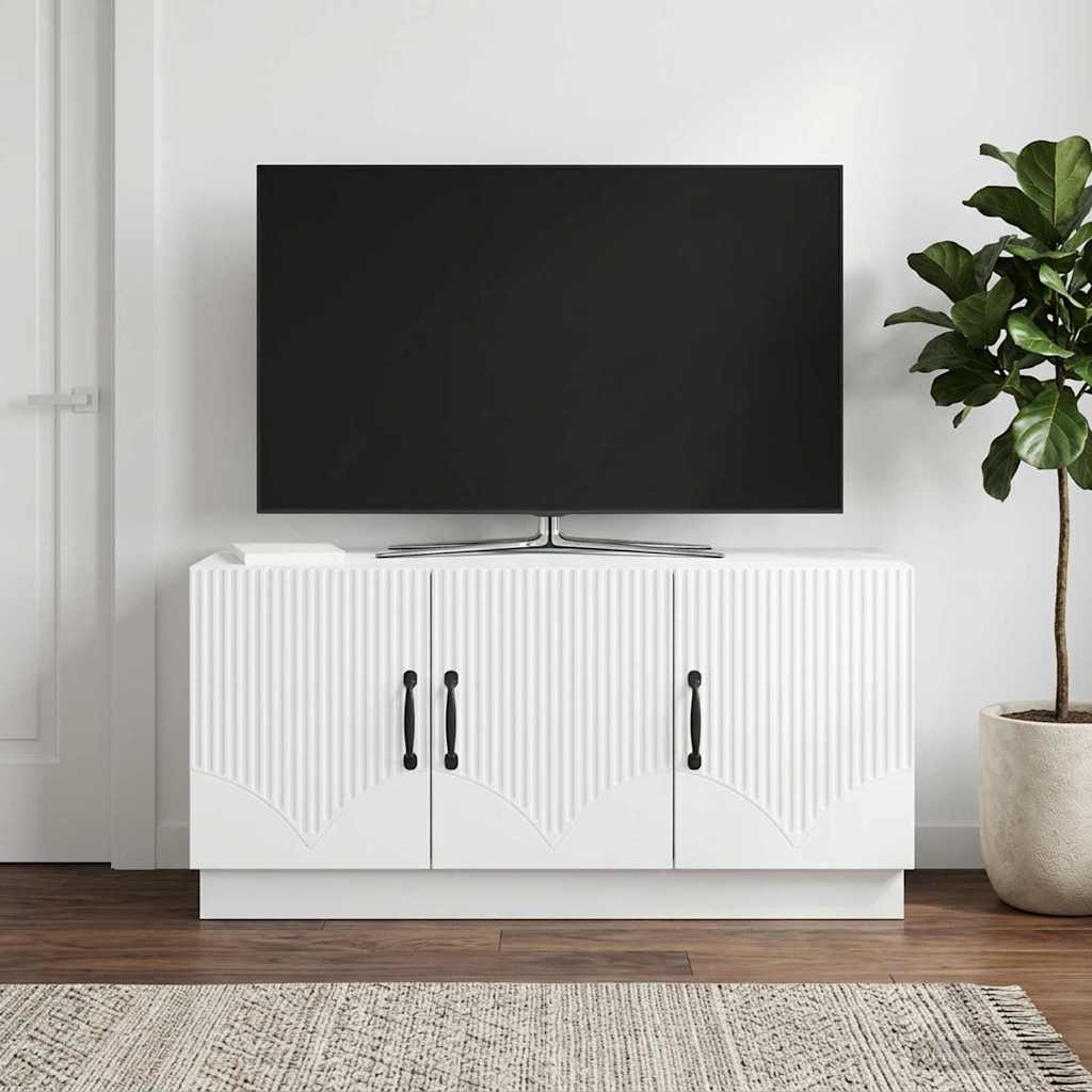 TV Cabinet White 99 x 34.5 x 47 cm Engineered Wood