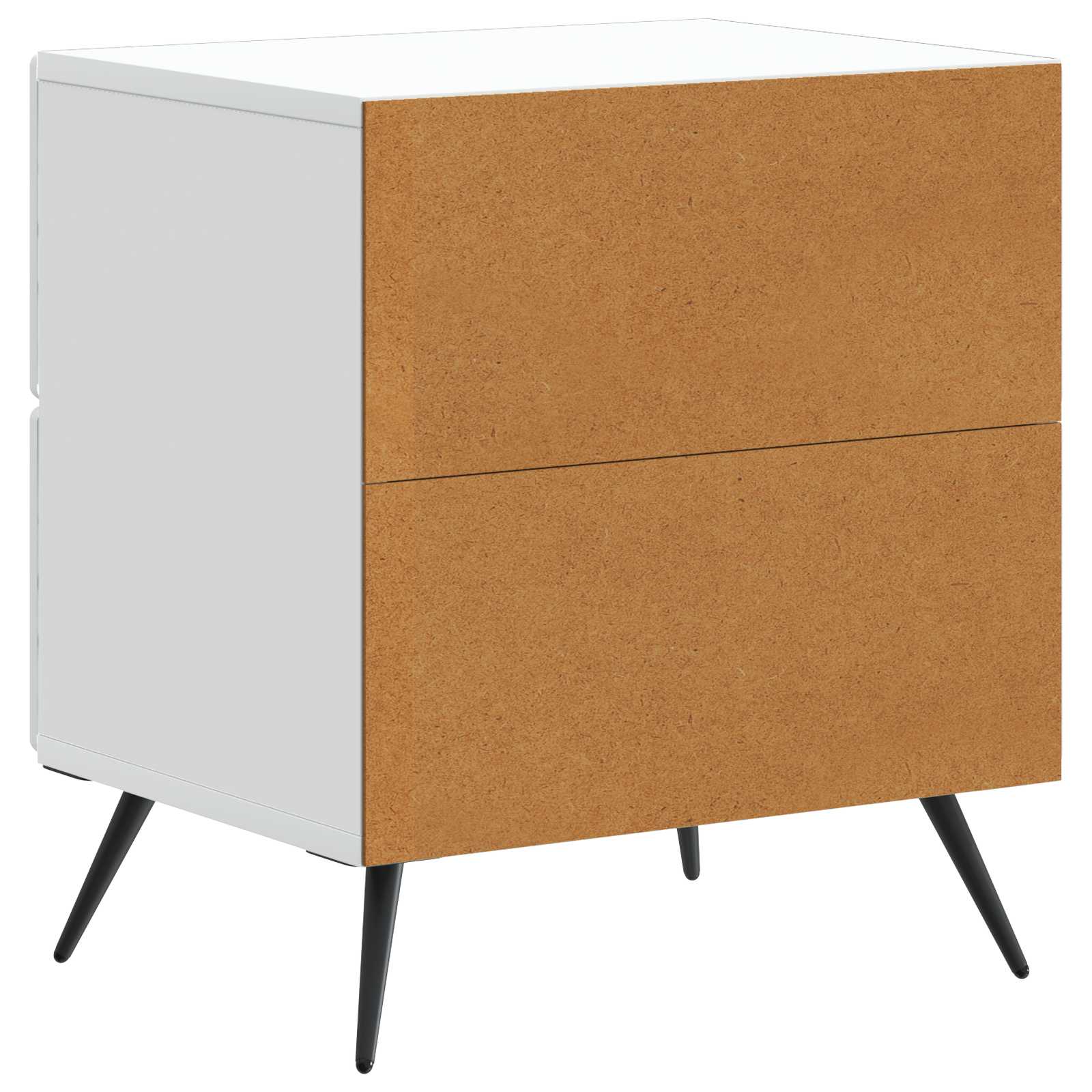 Bedside Cabinet White 43 x 34.5 x 47.5 cm Engineered Wood