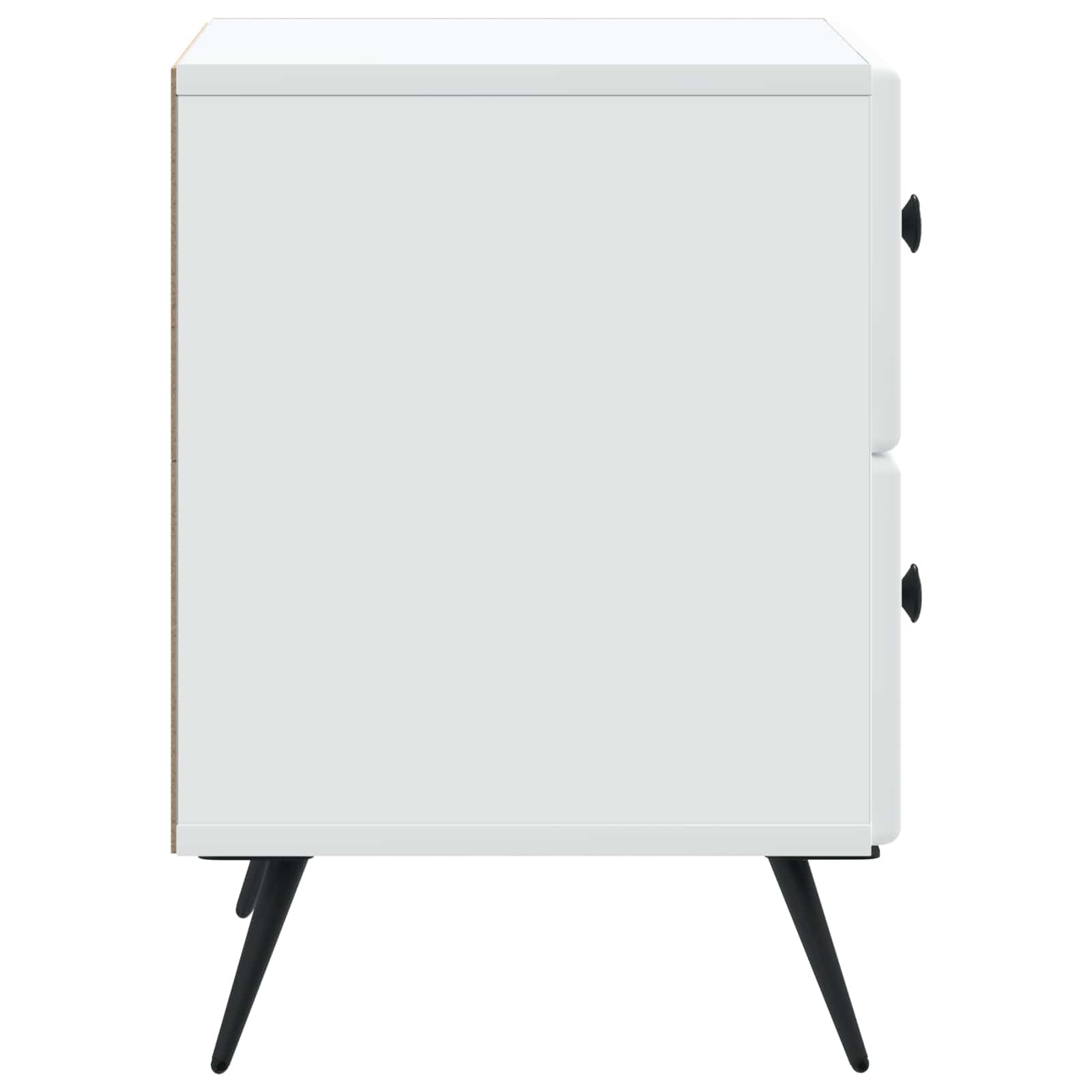 Bedside Cabinet White 43 x 34.5 x 47.5 cm Engineered Wood
