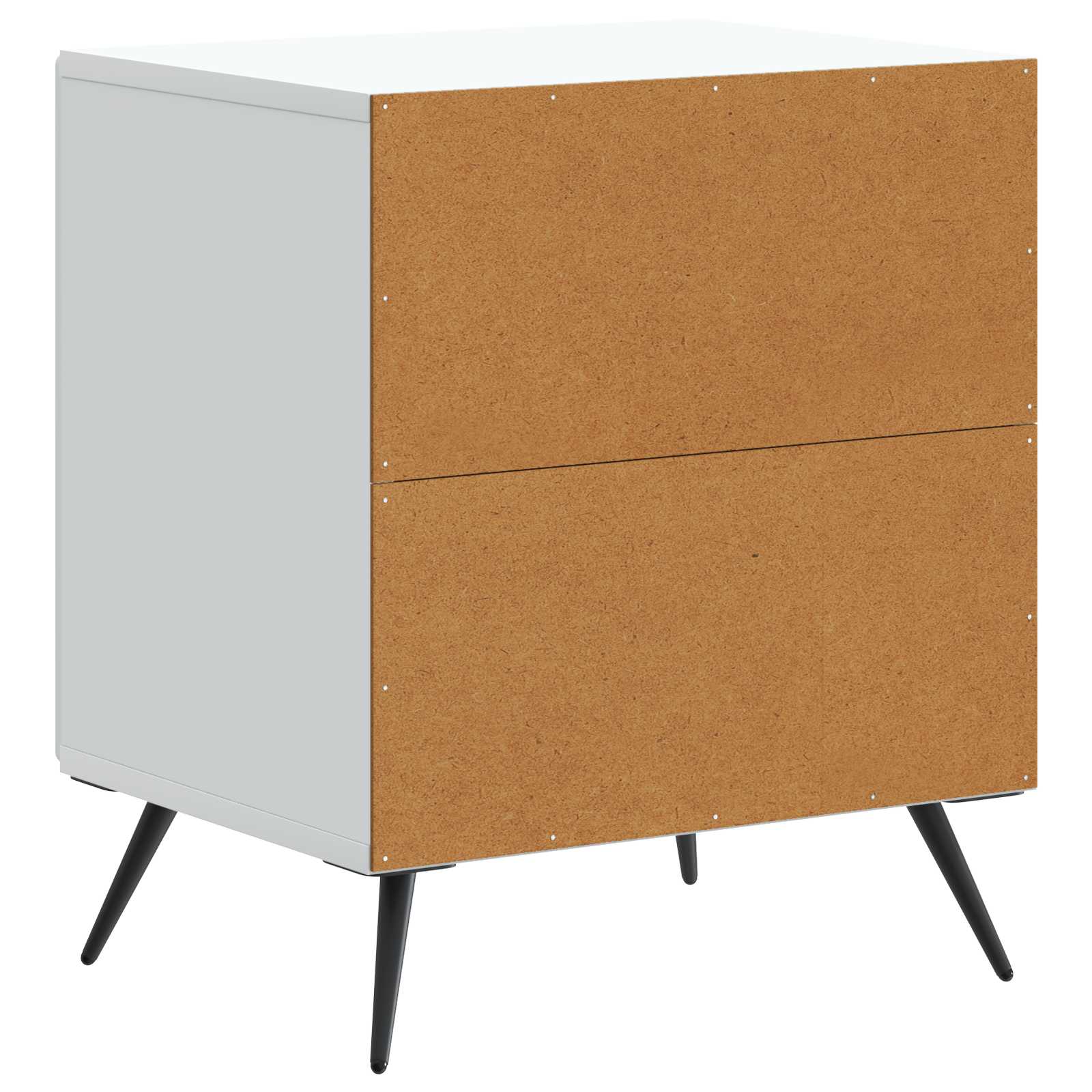 Bedside Cabinet White 43 x 34.5 x 50 cm Engineered Wood