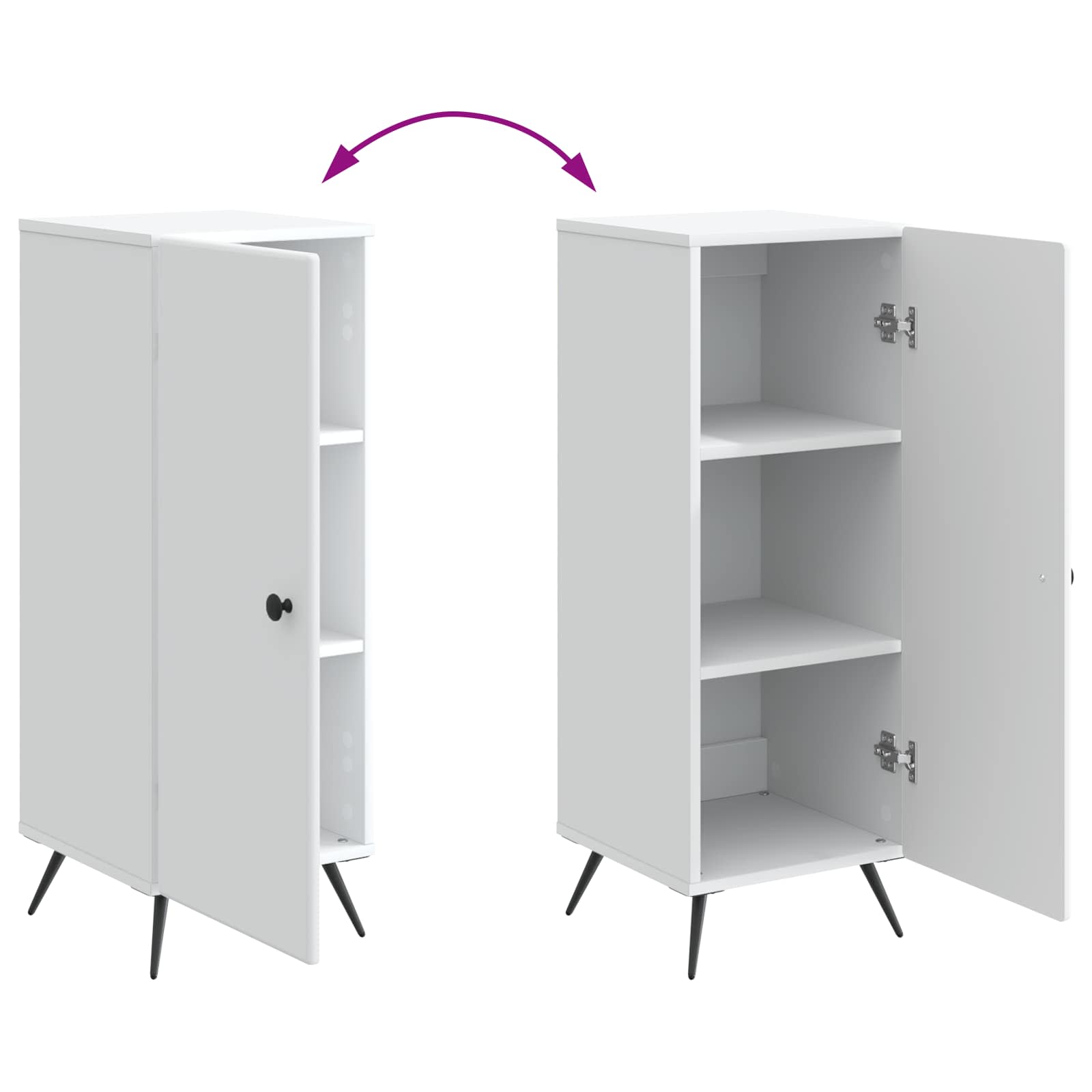 Sideboard White 33 x 34.5 x 90 cm Engineered Wood