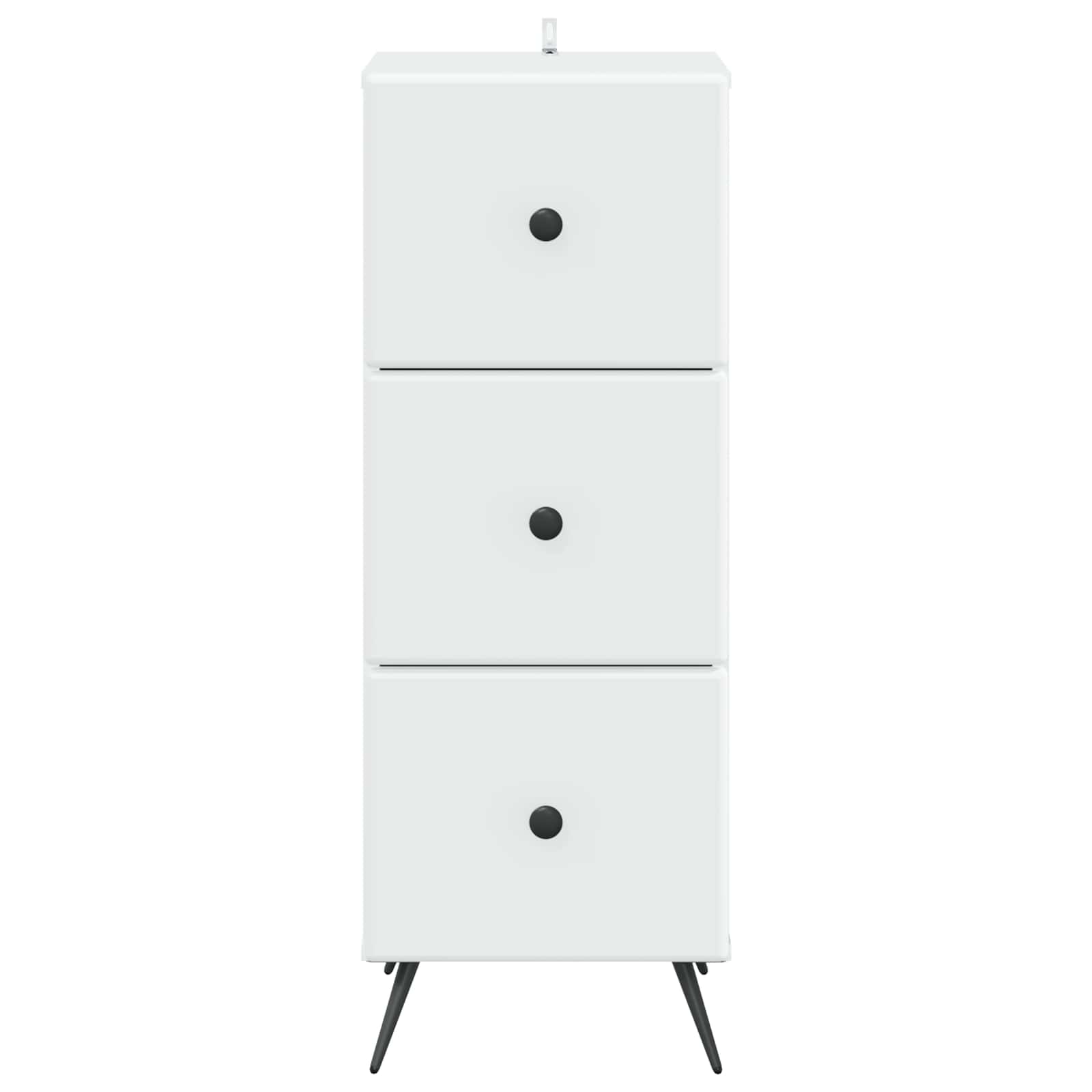 Drawer Cabinet White 33 x 34.5 x 90 cm Engineered Wood