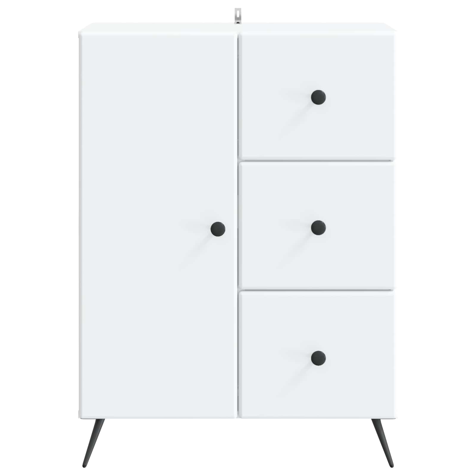Sideboard with Drawer White 66 x 34.5 x 90 cm Engineered Wood