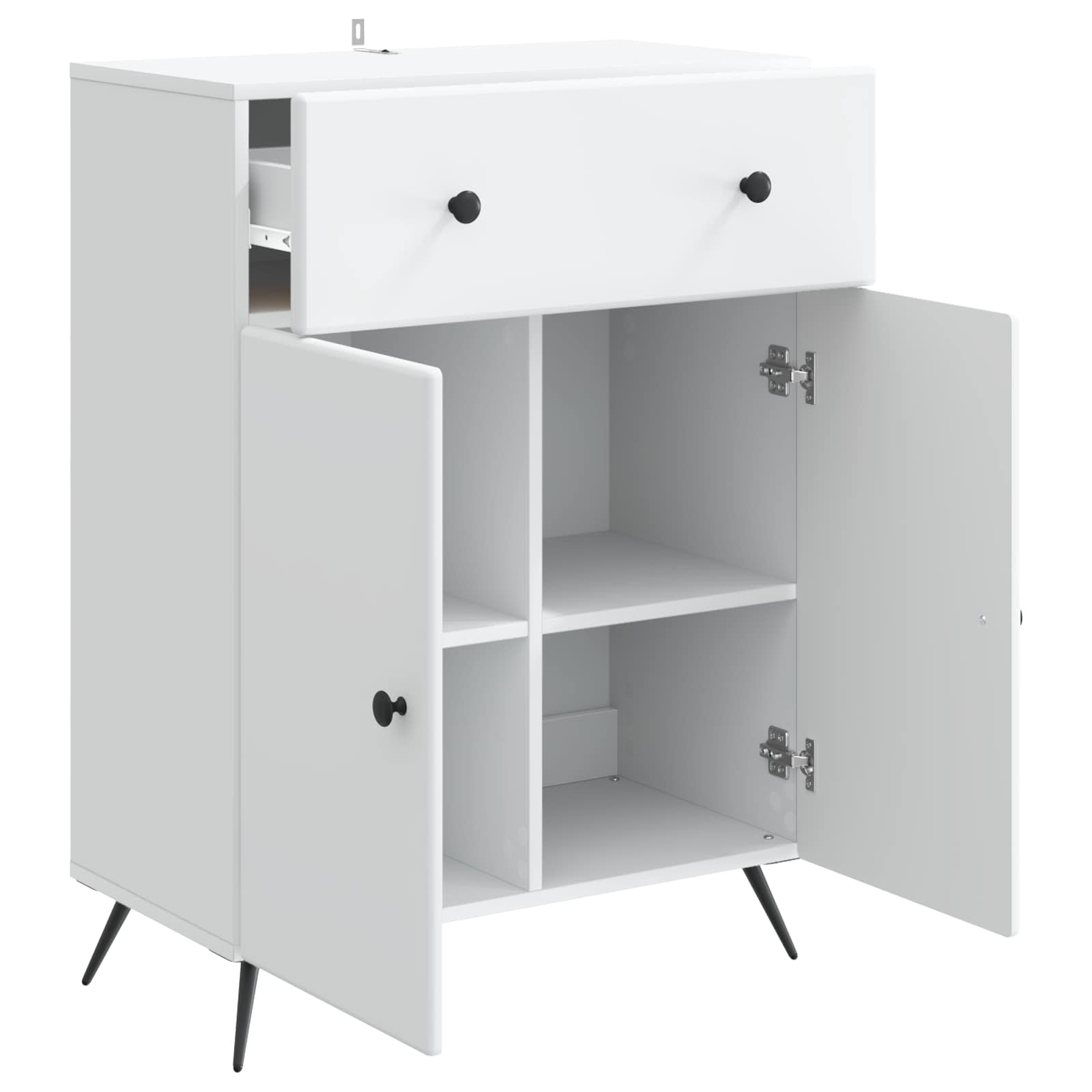 Sideboard White 66 x 34.5 x 90 cm Engineered Wood