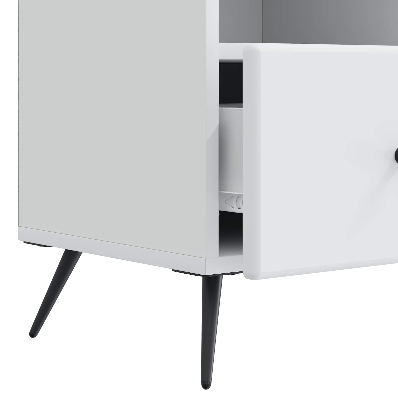 TV Cabinet with Drawer White 102 x 34.5 x 50 cm Engineered Wood
