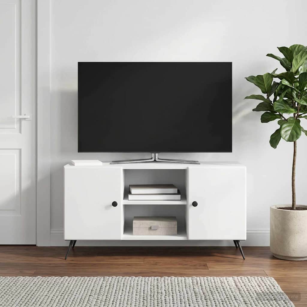 TV Cabinet White 102 x 34.5 x 50 cm Engineered Wood