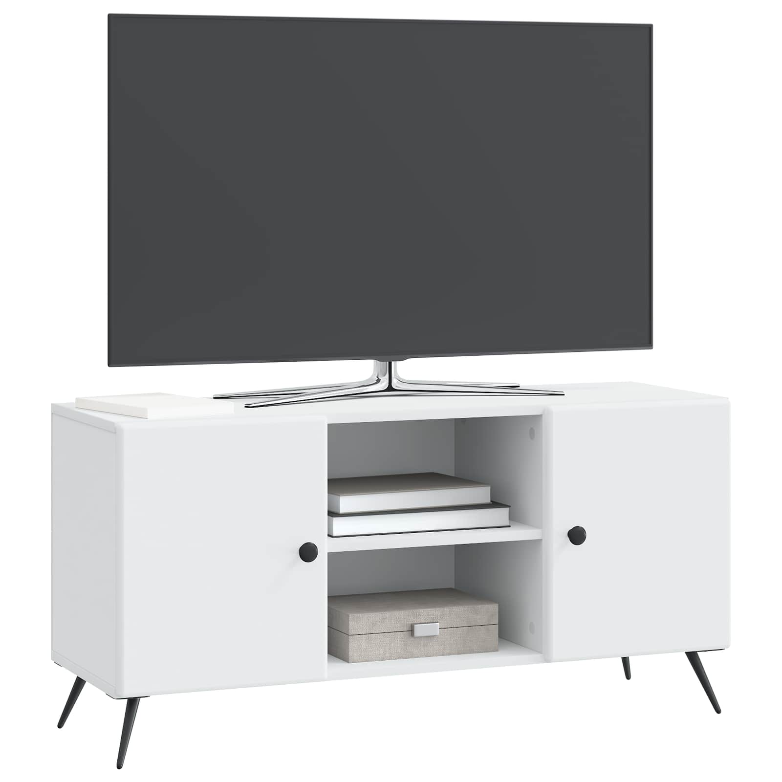 TV Cabinet White 102 x 34.5 x 50 cm Engineered Wood