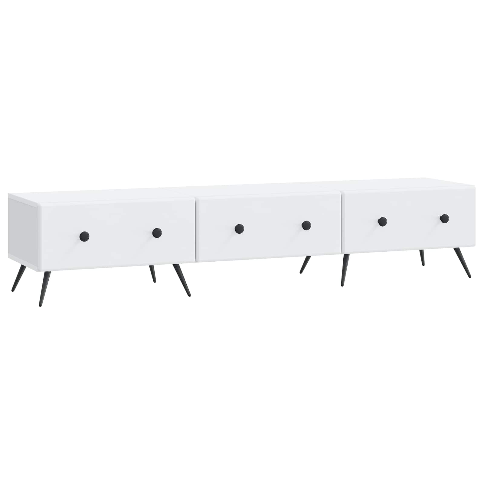 TV Cabinet with Drawer White 147 x 34.5 x 30 cm Engineered Wood