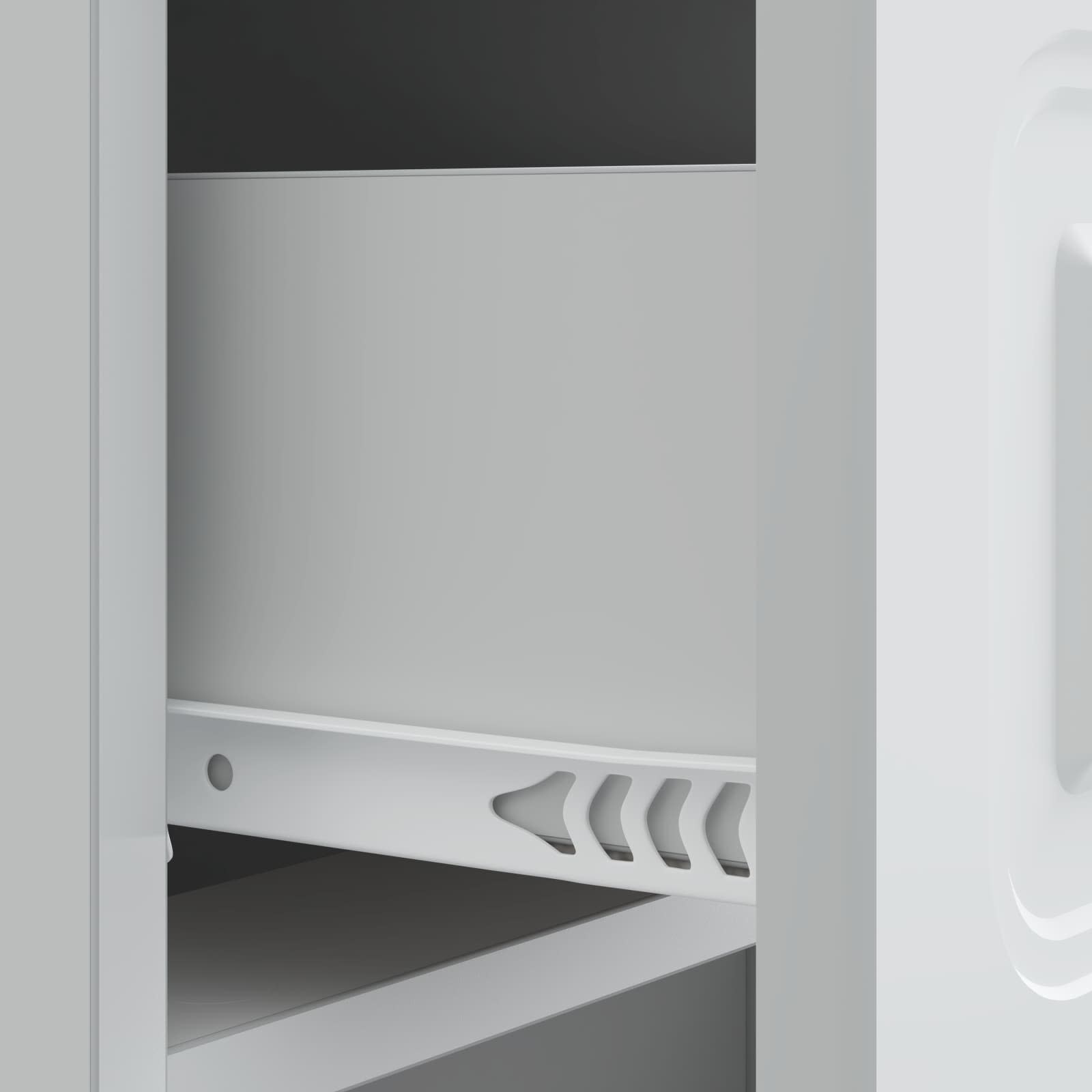 Bedside Cabinet White 43 x 41 x 63.5 cm Engineered Wood