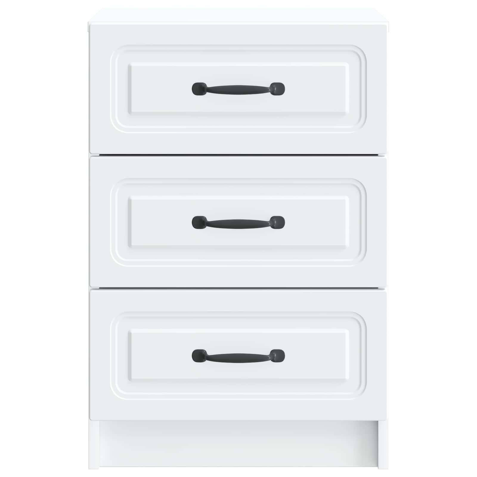 Bedside Cabinet White 43 x 41 x 63.5 cm Engineered Wood