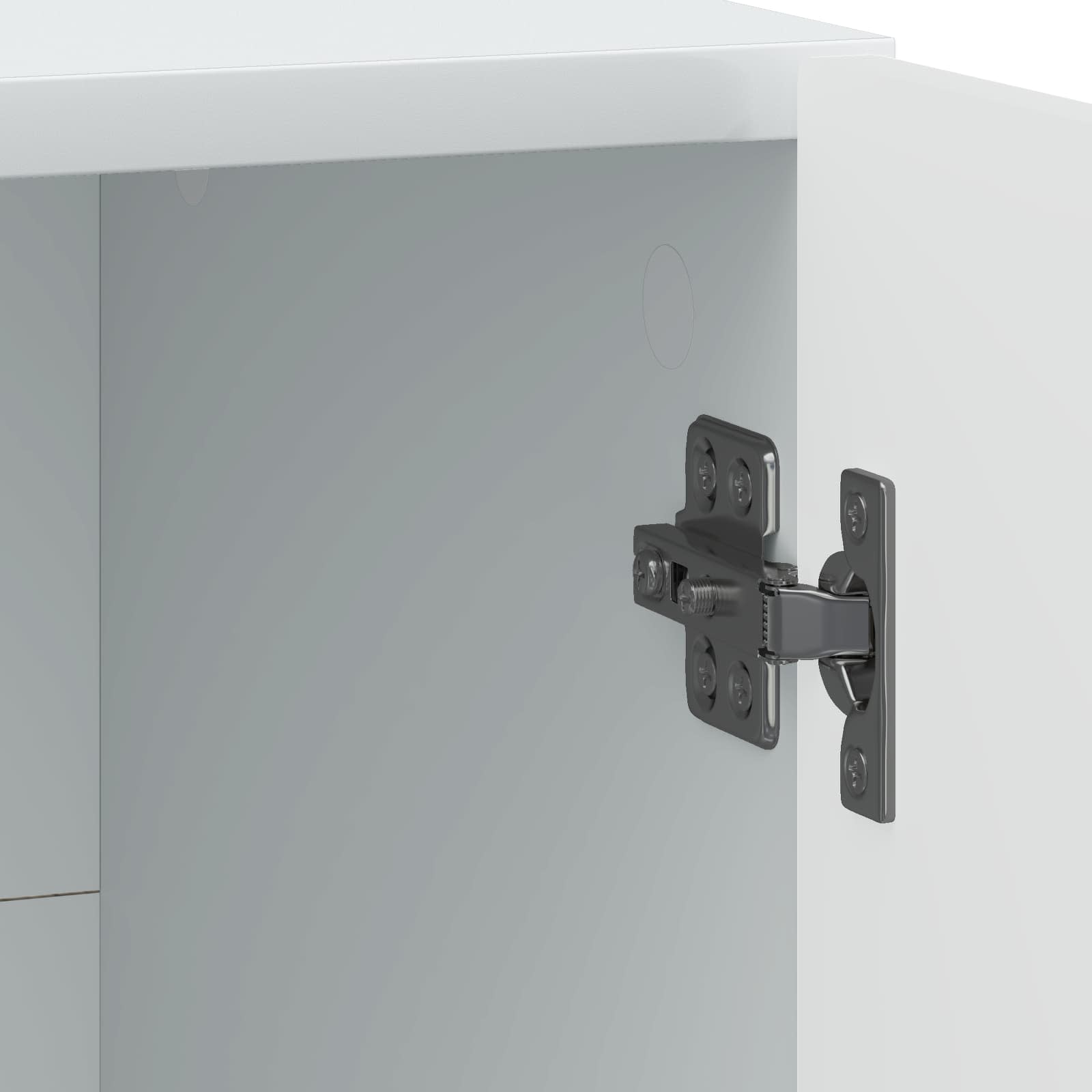 Bedside Cabinet White 43 x 34.5 x 47 cm Engineered Wood