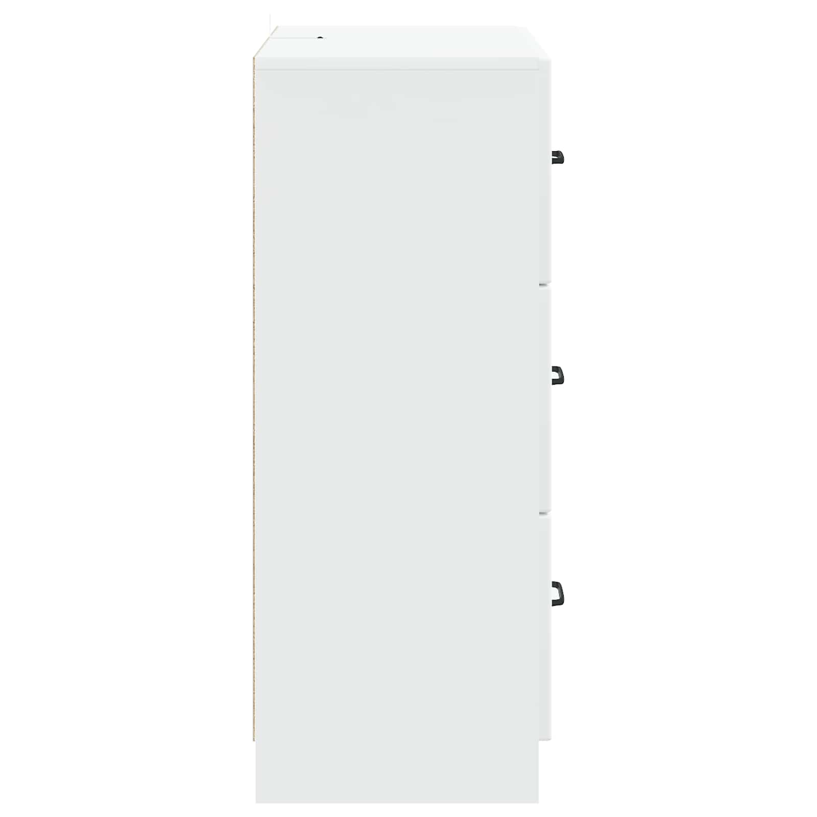 Drawer Cabinet 66 x 34.5 x 87 cm Engineered Wood White
