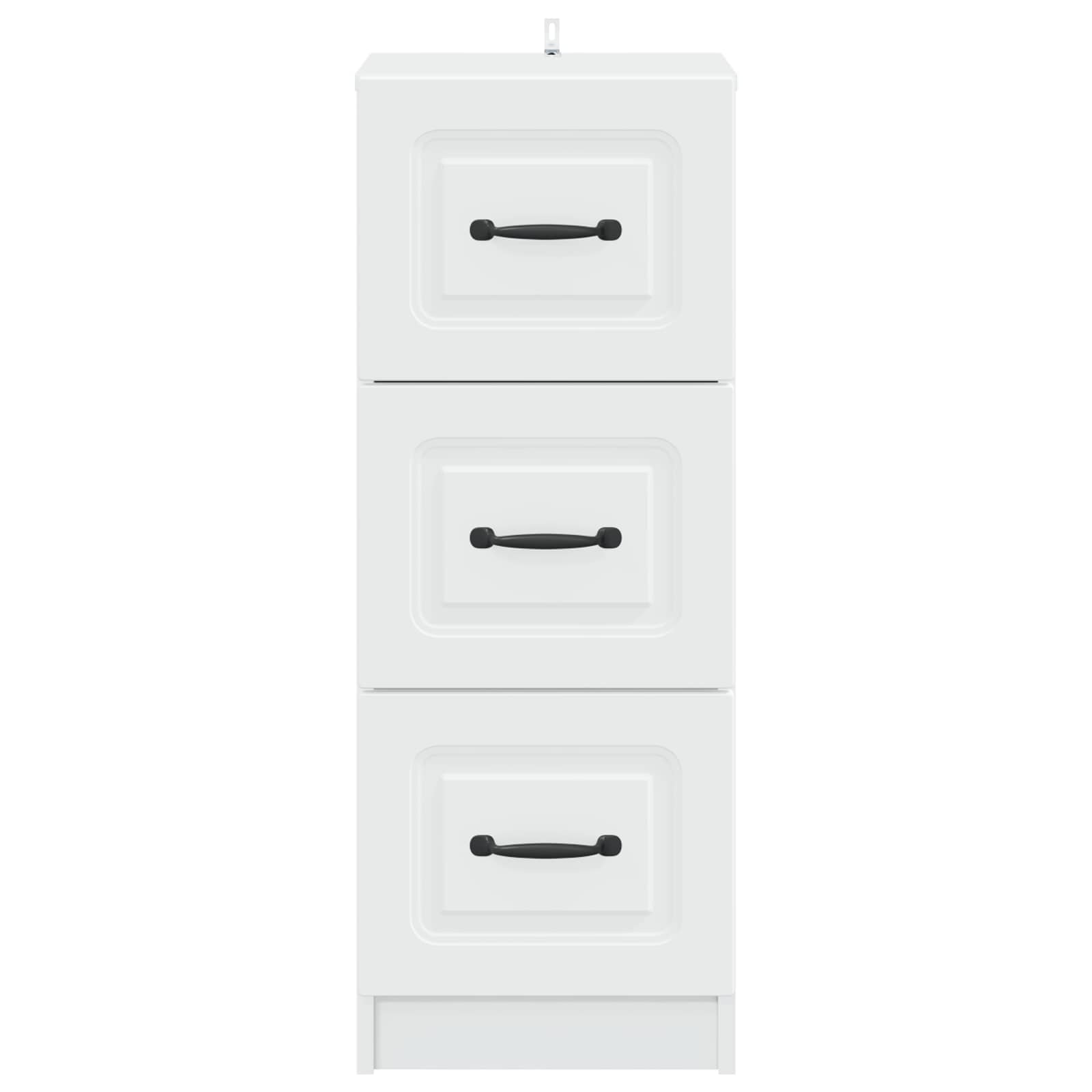 Drawer Cabinet White 33 x 34.5 x 87 cm Engineered Wood