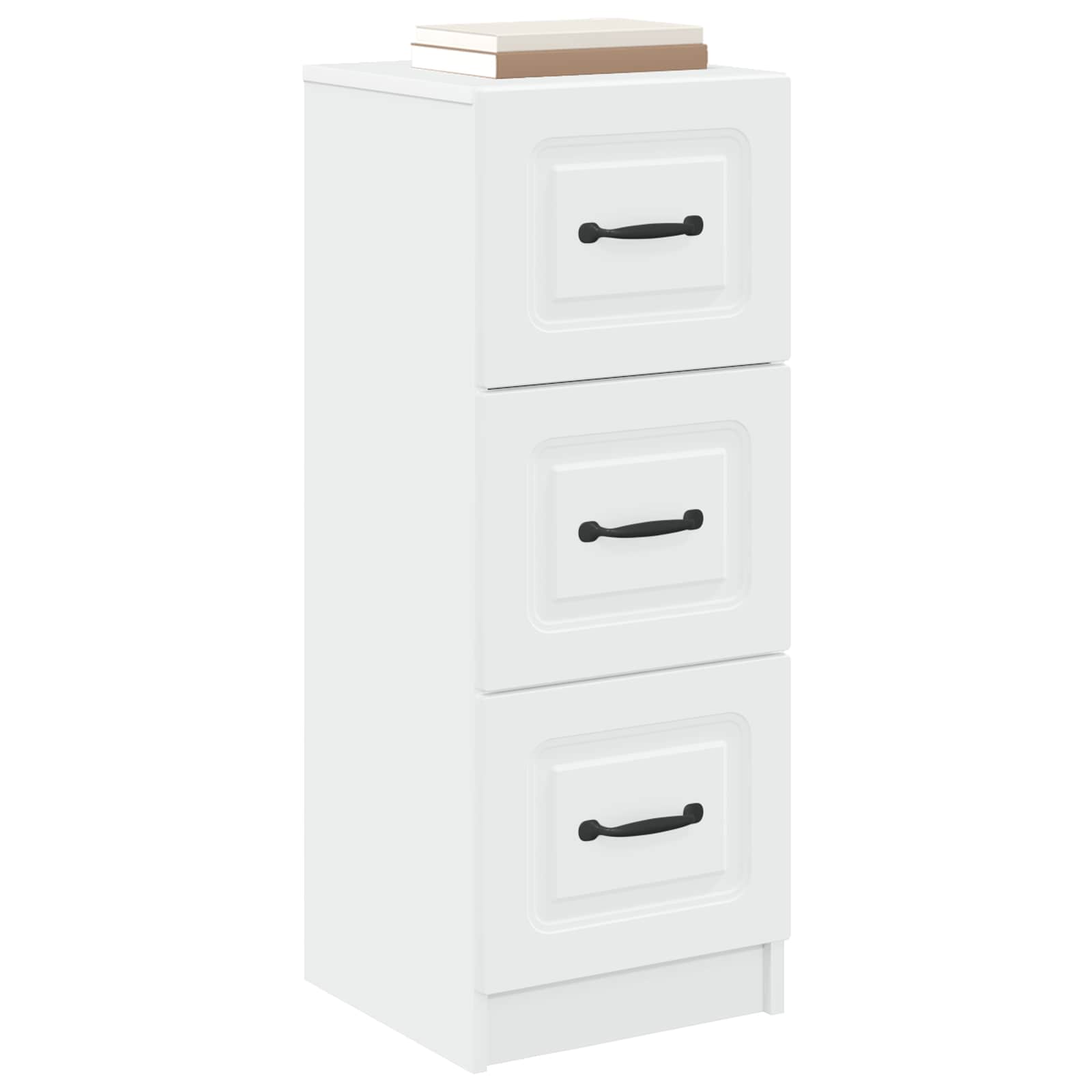 Drawer Cabinet White 33 x 34.5 x 87 cm Engineered Wood