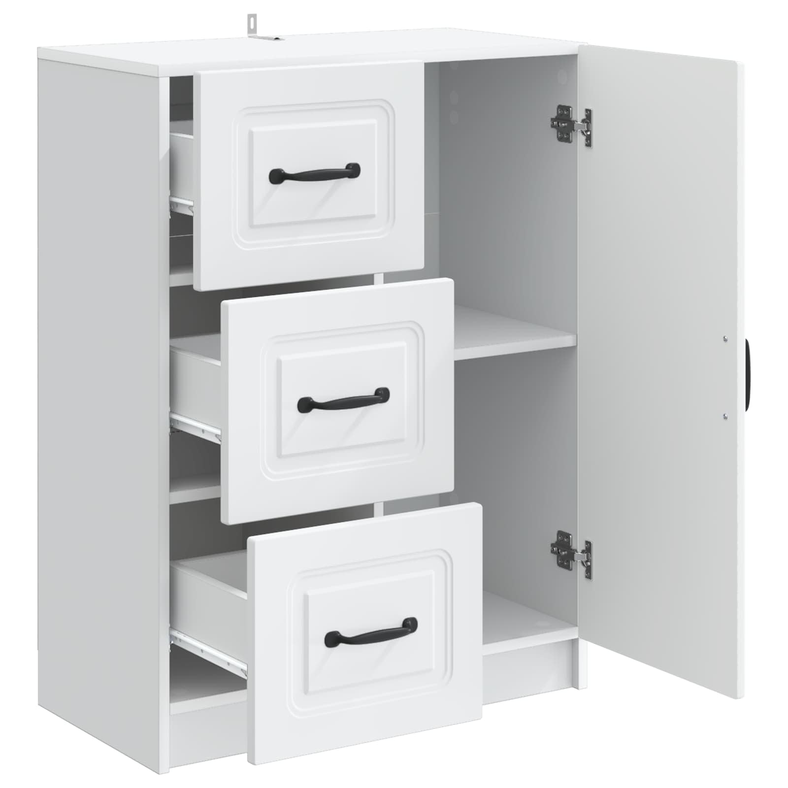 Sideboard White 66 x 34.5 x 87 cm Engineered Wood