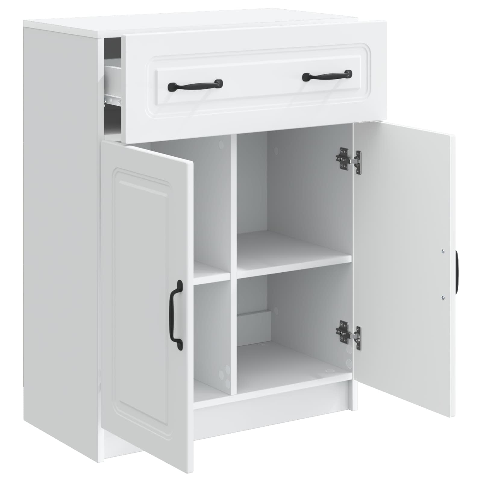 Sideboard with Drawer White 66 x 34.5 x 87 cm Engineered Wood