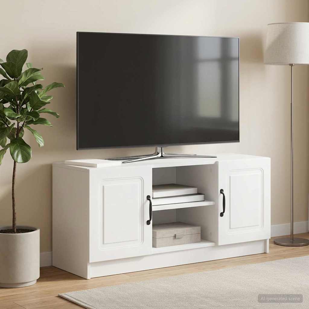 TV Cabinet White 102 x 34.5 x 47 cm Engineered Wood