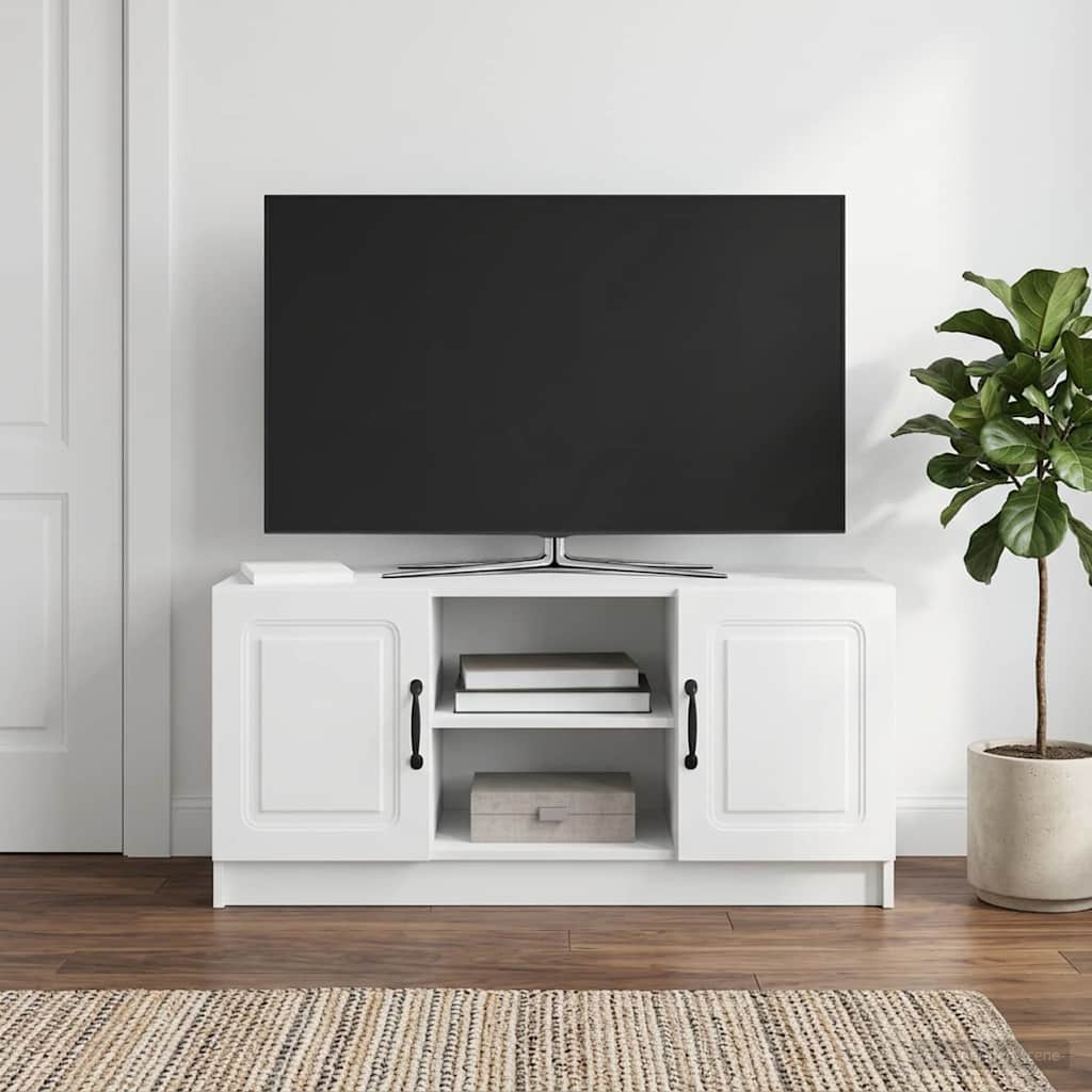 TV Cabinet White 102 x 34.5 x 47 cm Engineered Wood
