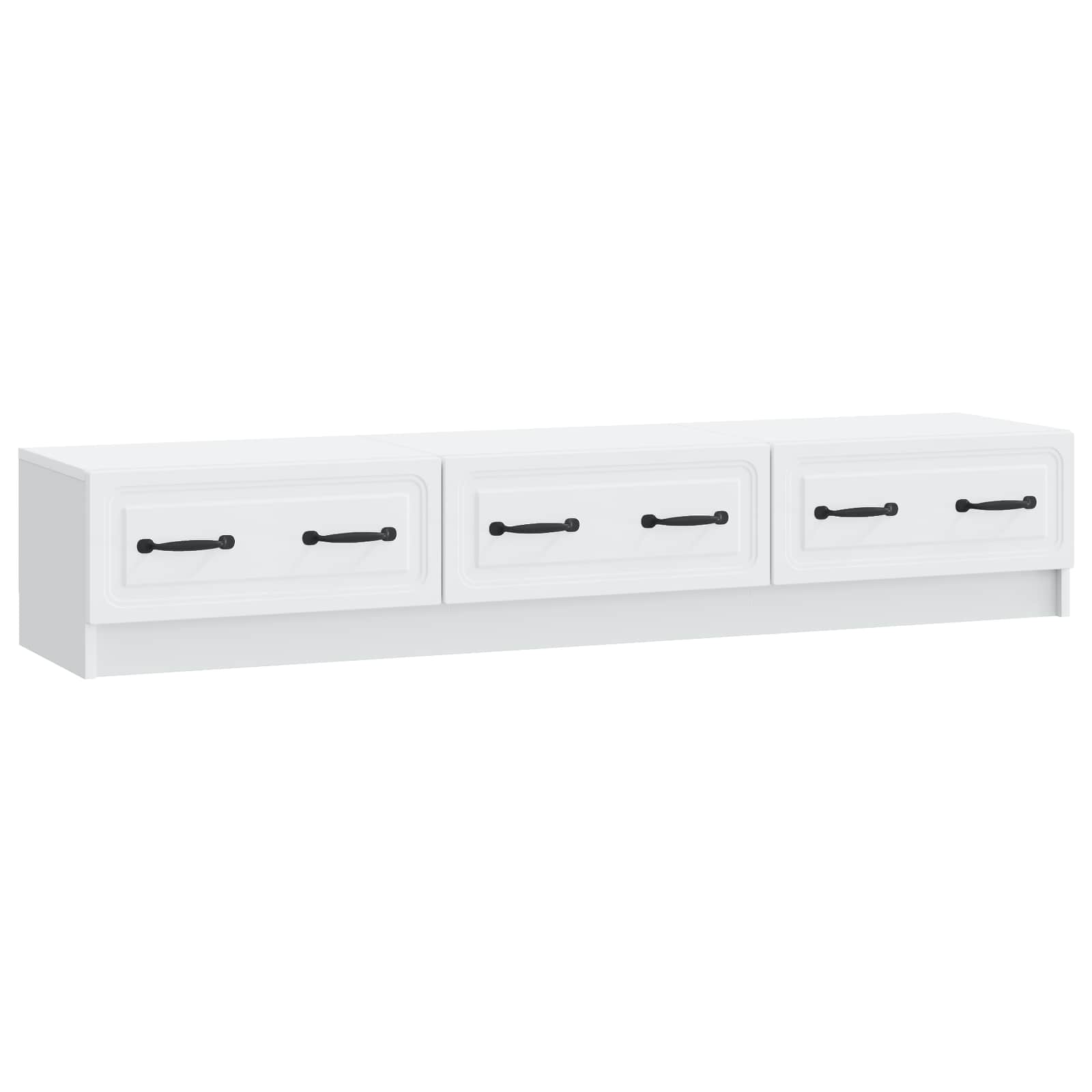 TV Cabinet with Drawer White 147 x 34.5 x 27 cm Engineered Wood