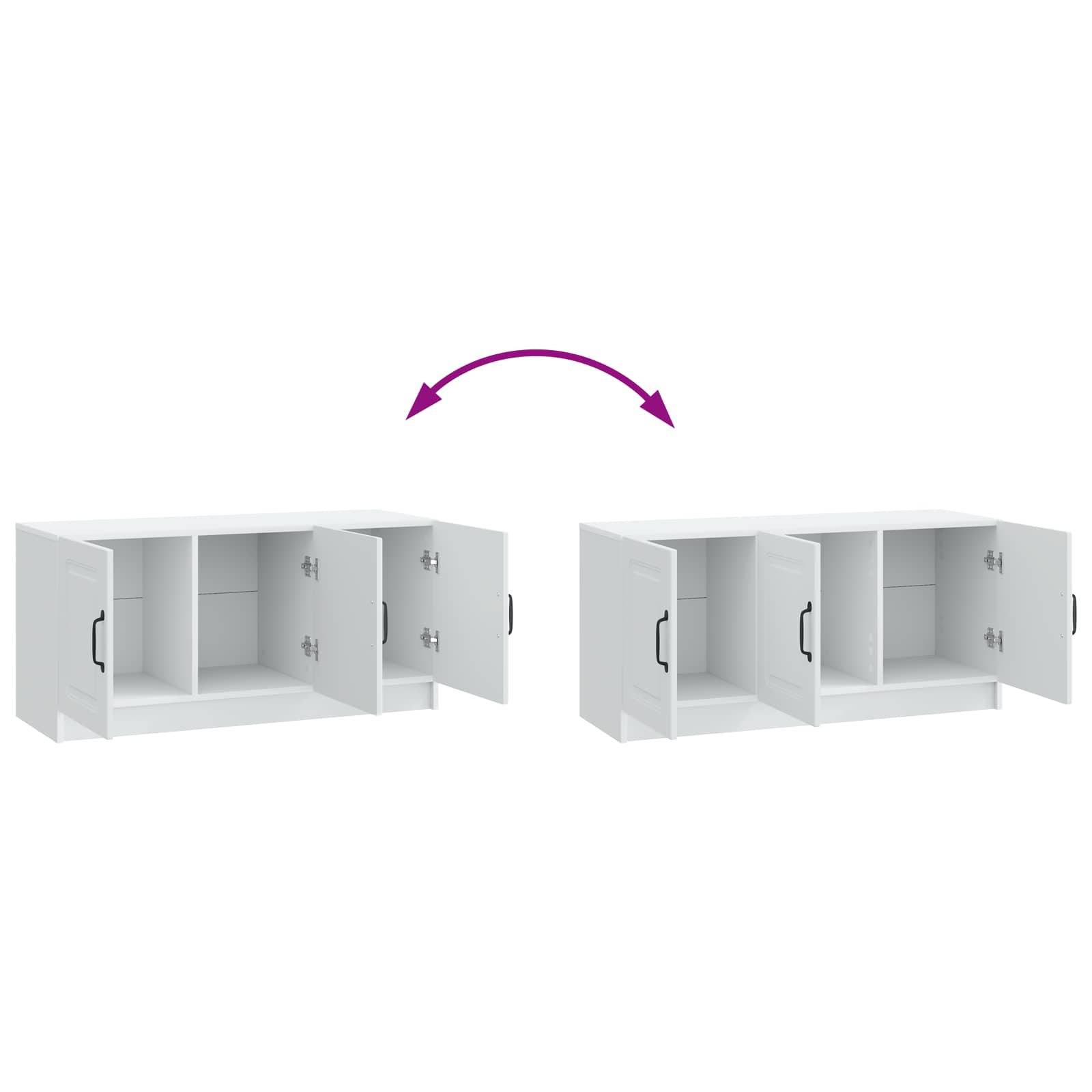 TV Cabinet White 99 x 34.5 x 47 cm Engineered Wood