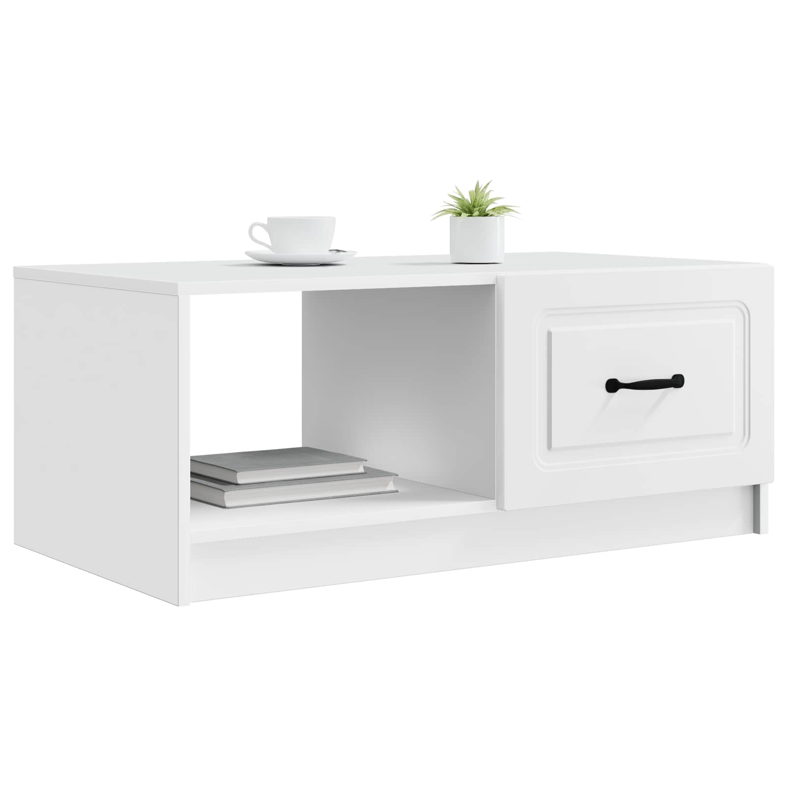 Coffee Table White 90 x 50 x 37 cm Engineered Wood
