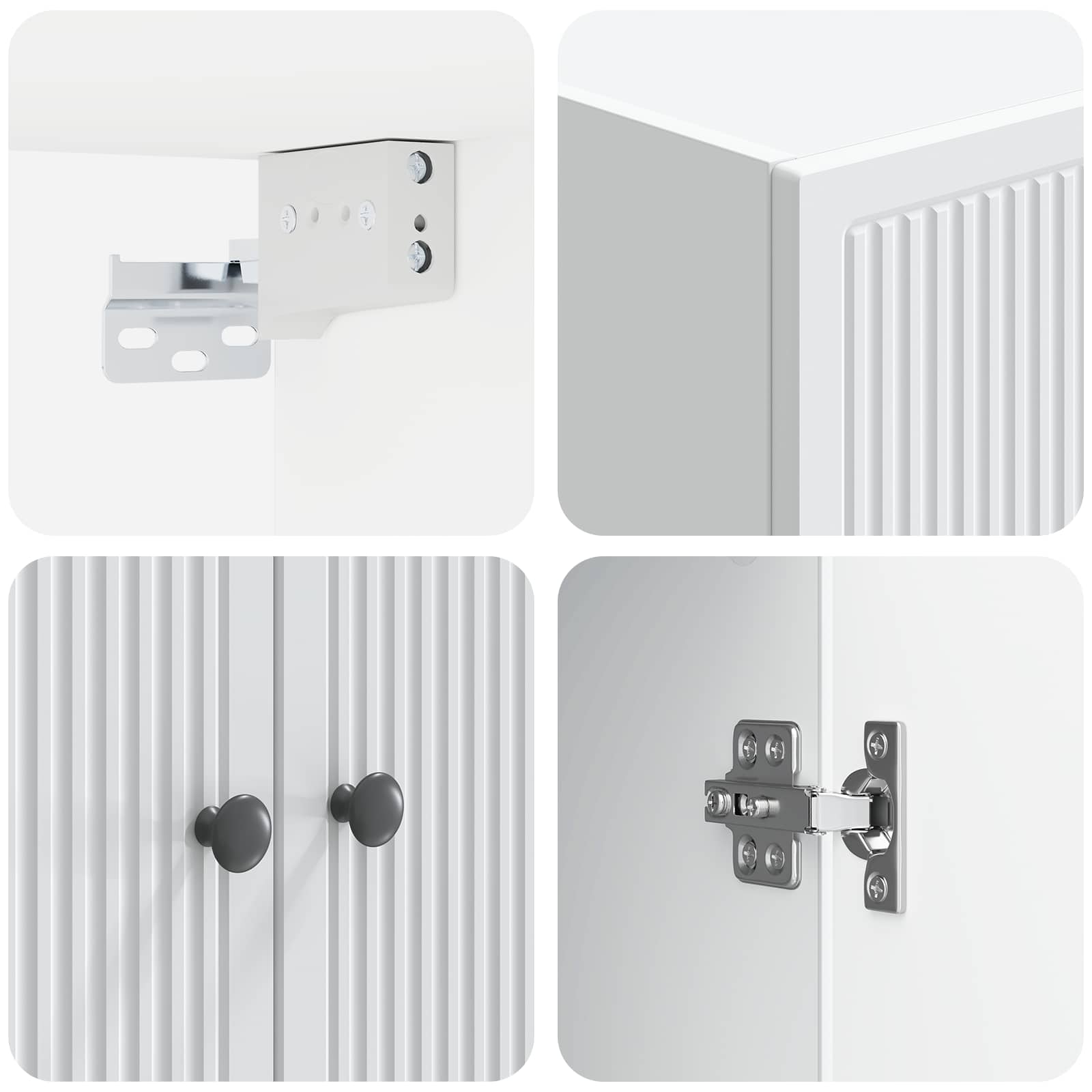 Wall-Mounted Cabinet White 59 x 31 x 60 cm Engineered Wood
