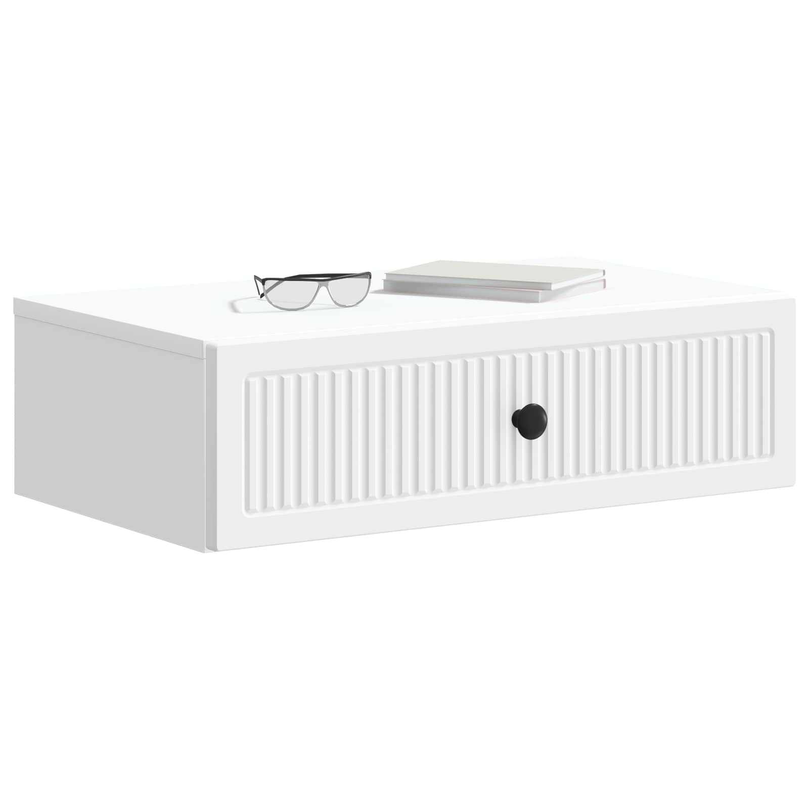 Wall-Mounted Side Table White 59 x 34.5 x 17 cm Engineered Wood
