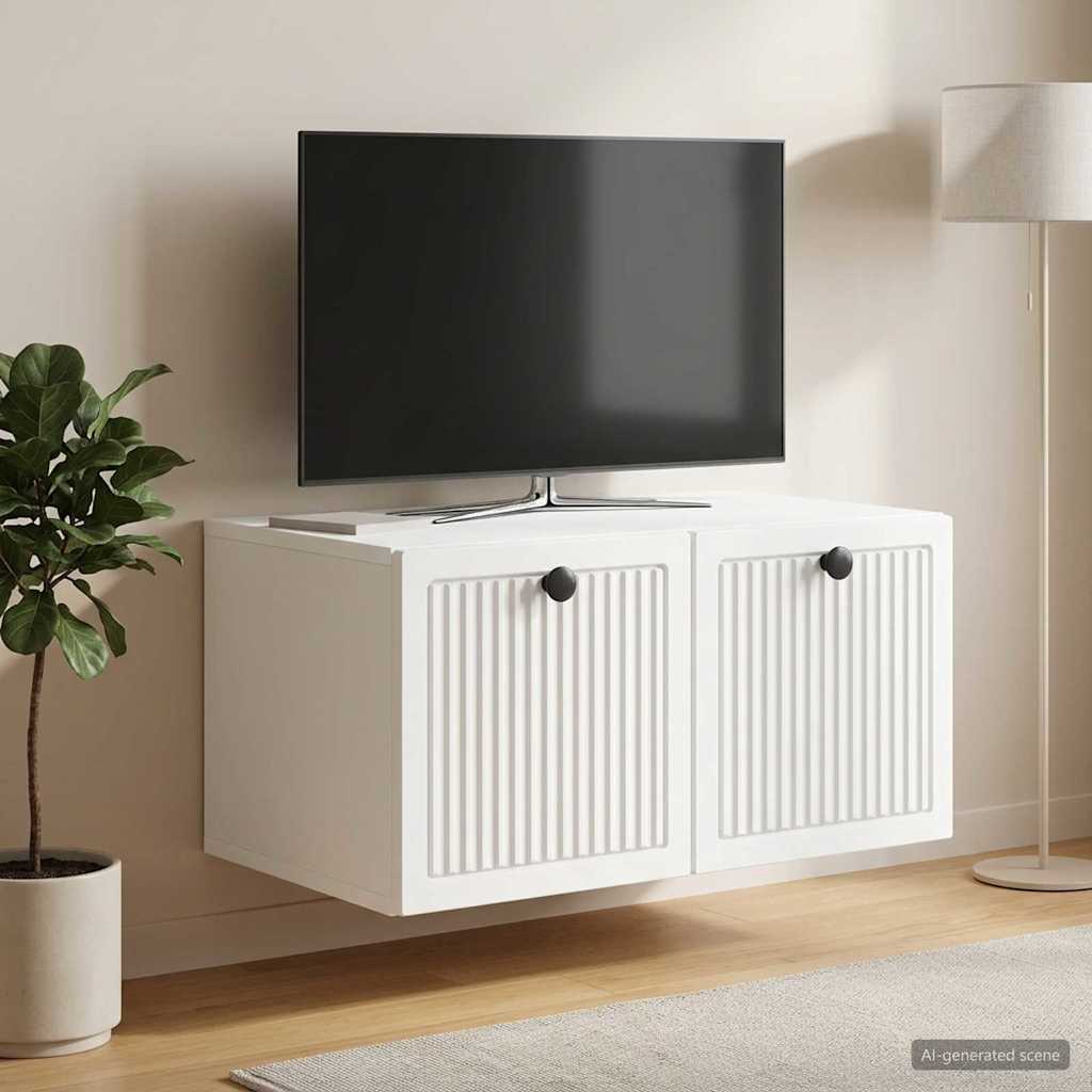 Wall-Mounted TV Cabinet White 59.5 x 41 x 30 cm Engineered Wood