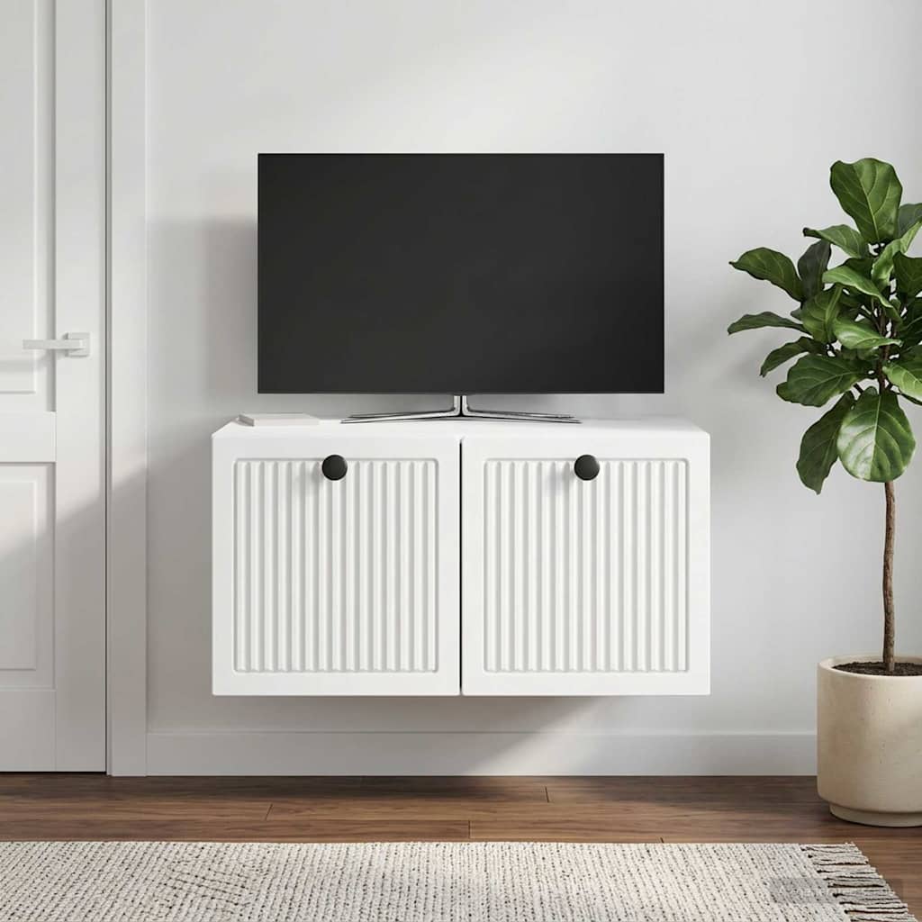 Wall-Mounted TV Cabinet White 59.5 x 41 x 30 cm Engineered Wood