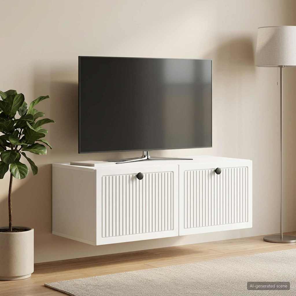 Wall-Mounted TV Cabinet White 78.5 x 41 x 30 cm Engineered Wood