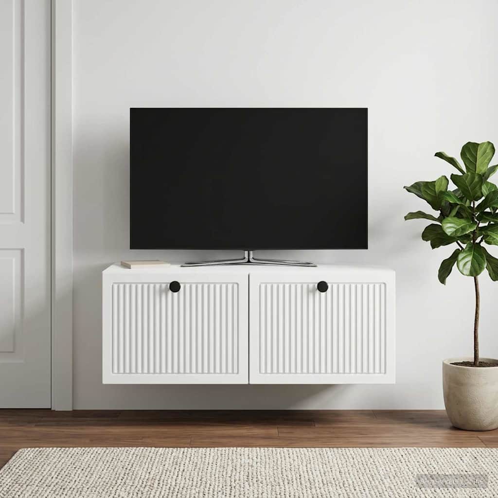 Wall-Mounted TV Cabinet White 78.5 x 41 x 30 cm Engineered Wood