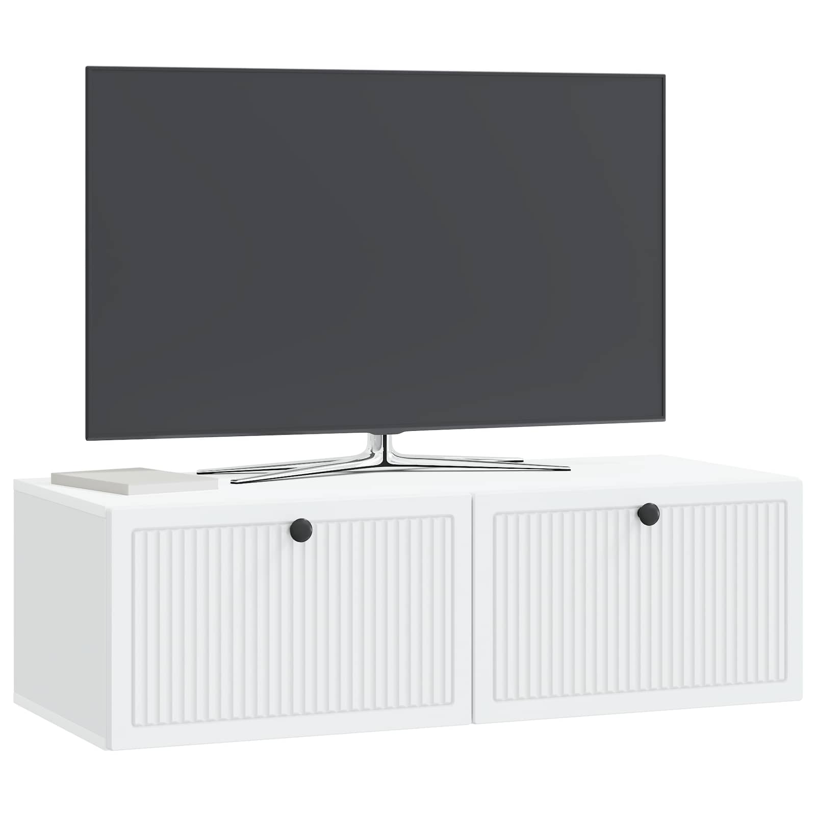 Wall-Mounted TV Cabinet White 98 x 41 x 30 cm Engineered Wood