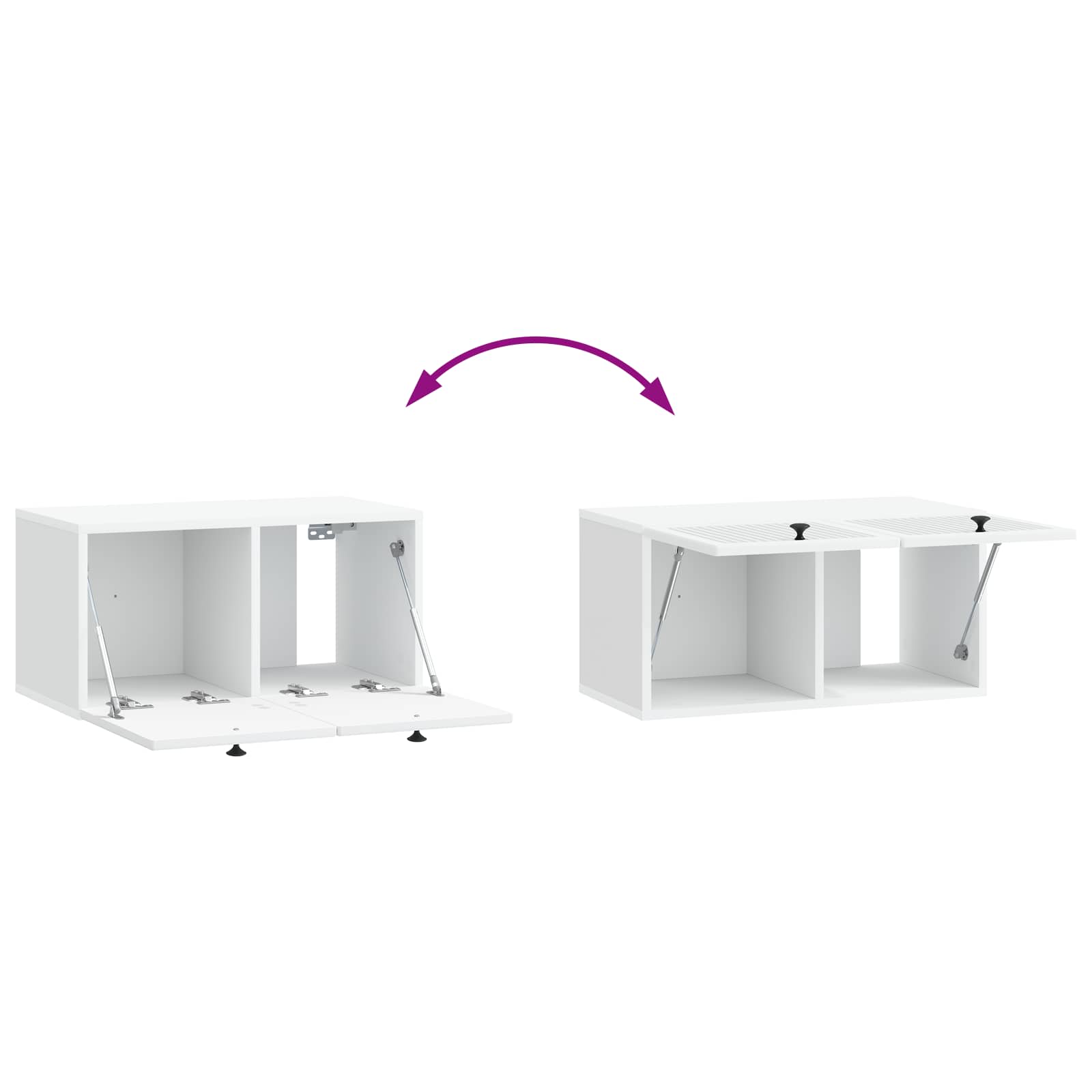 Wall-Mounted TV Cabinet White 59.5 x 31 x 30 cm Engineered Wood