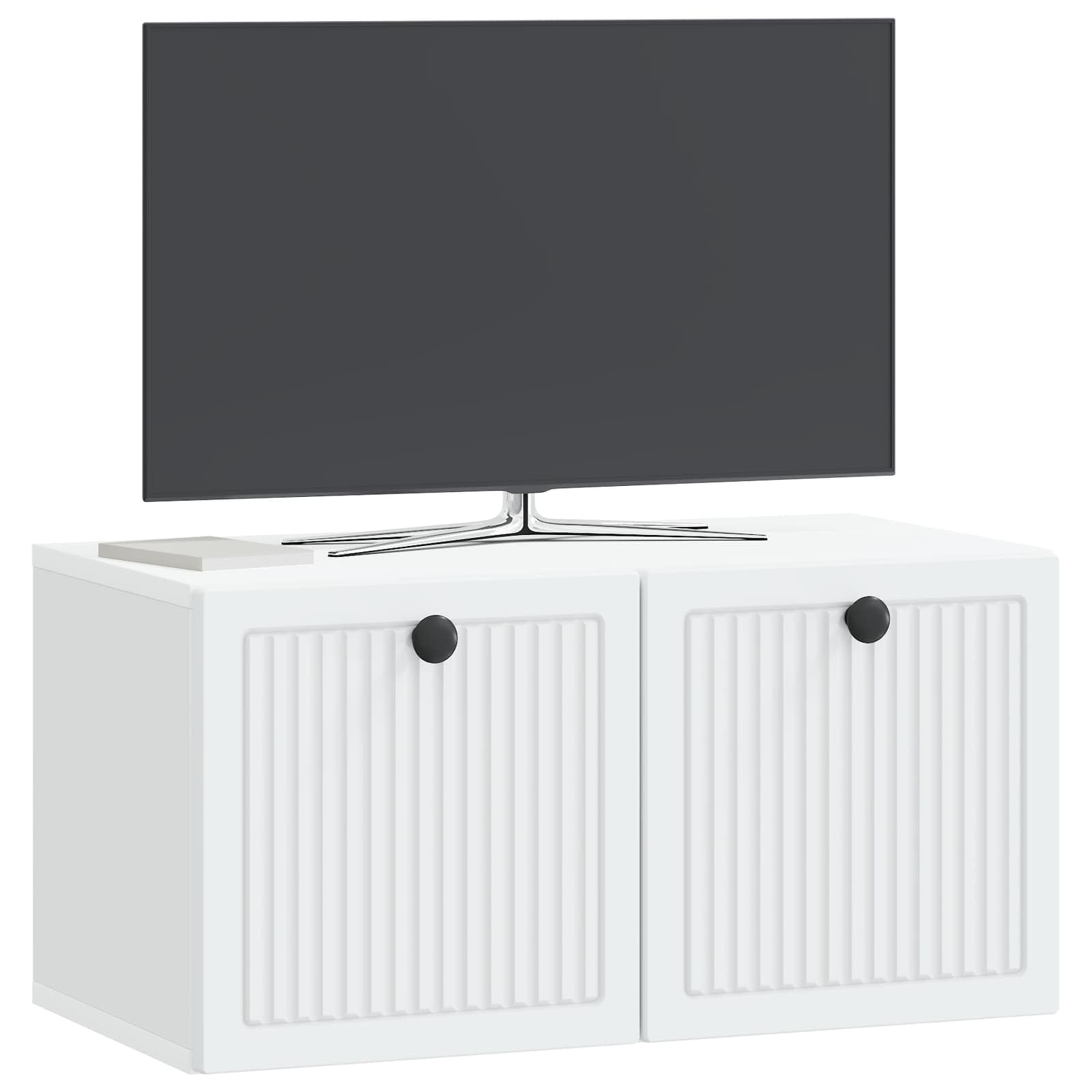 Wall-Mounted TV Cabinet White 59.5 x 31 x 30 cm Engineered Wood
