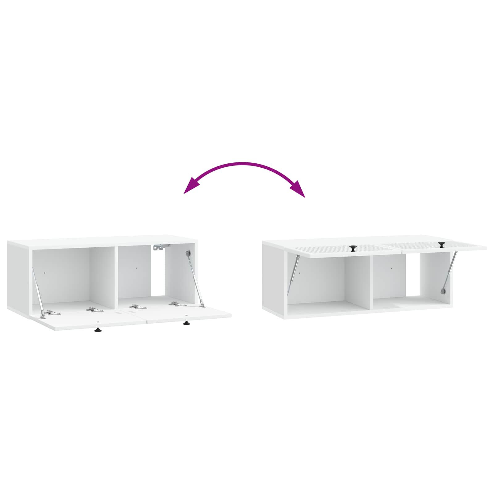 Wall-Mounted TV Cabinet White 78.5 x 31 x 30 cm Engineered Wood