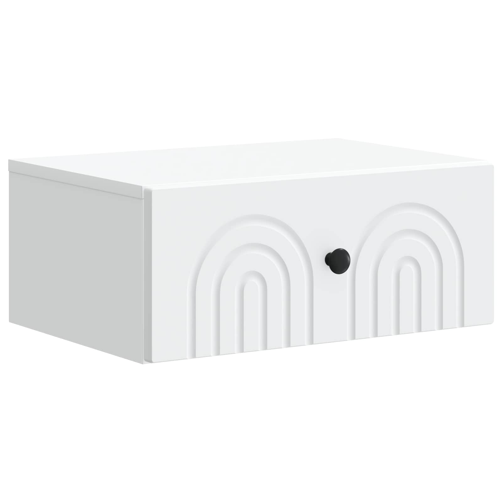 Wall-Mounted Bedside Cabinet White 49 x 34.5 x 20 cm