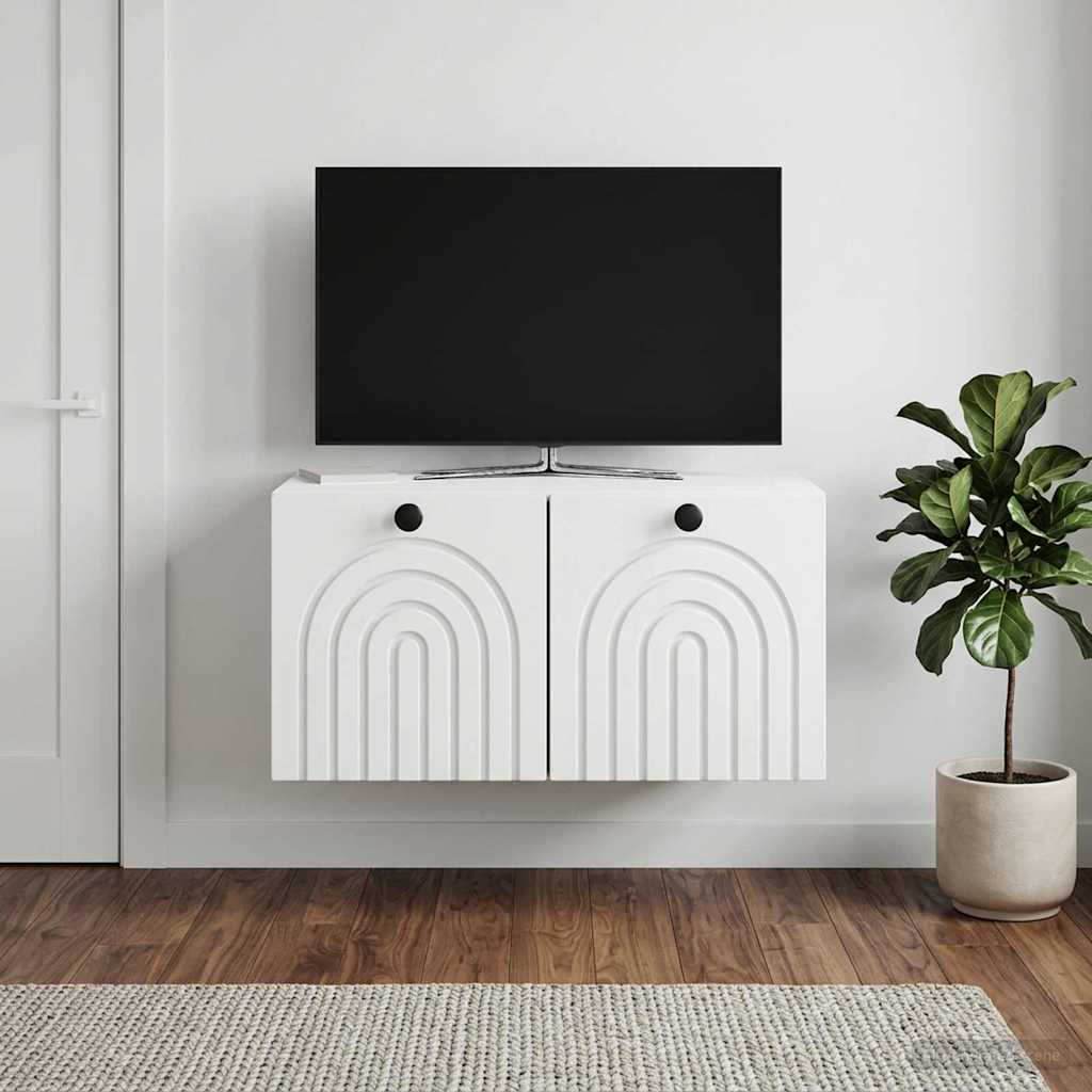 Wall-Mounted TV Cabinet White 59.5 x 41 x 30 cm Engineered Wood