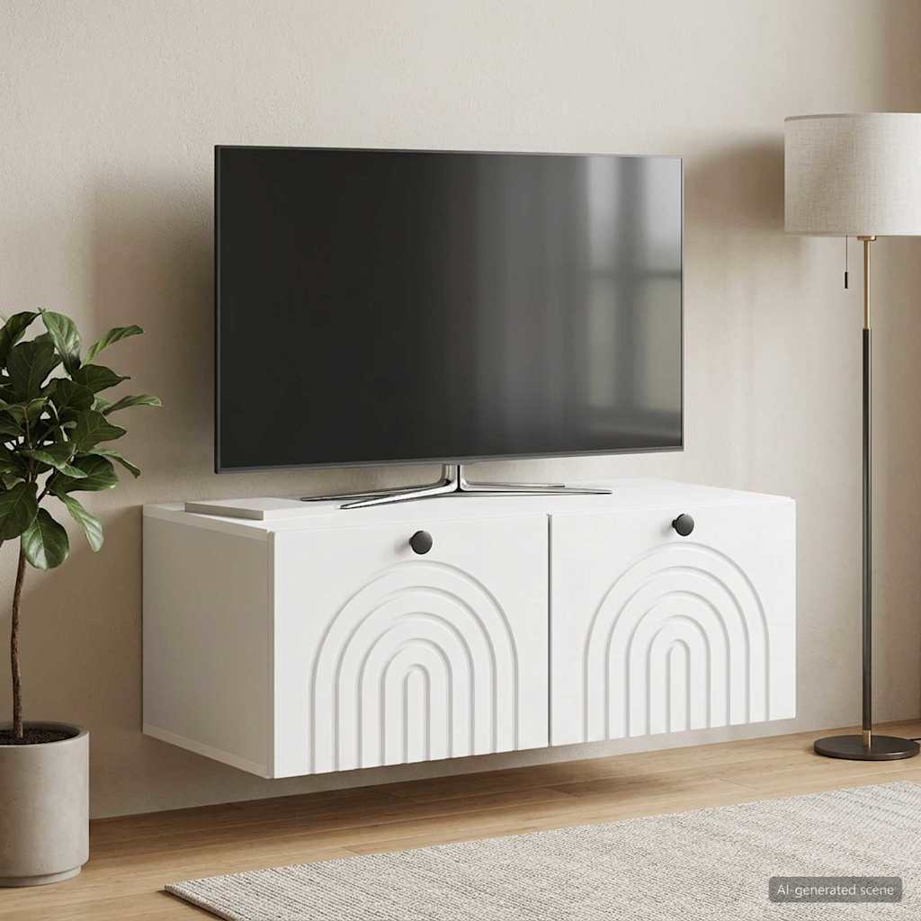 Wall-Mounted TV Cabinet White 78.5 x 41 x 30 cm Engineered Wood