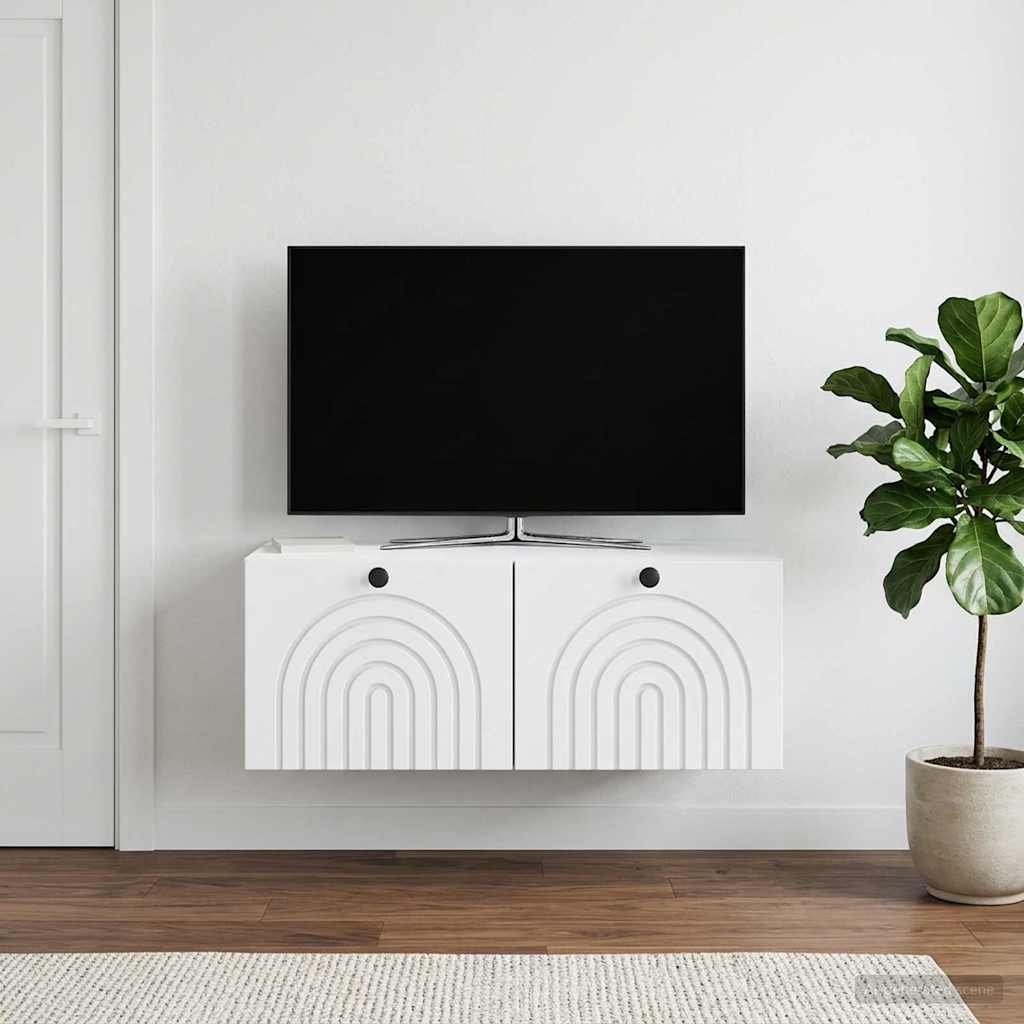 Wall-Mounted TV Cabinet White 78.5 x 41 x 30 cm Engineered Wood