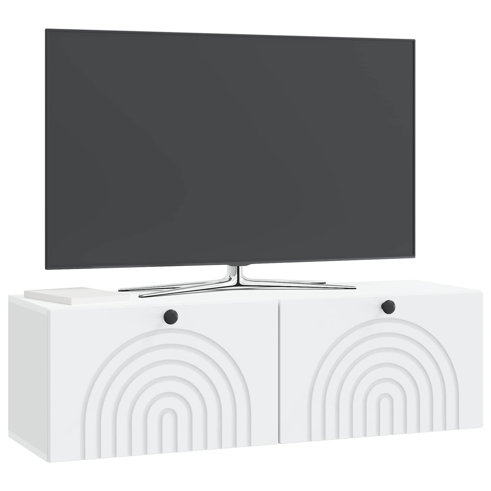 Wall-Mounted TV Cabinet White 98 x 31 x 30 cm Engineered Wood