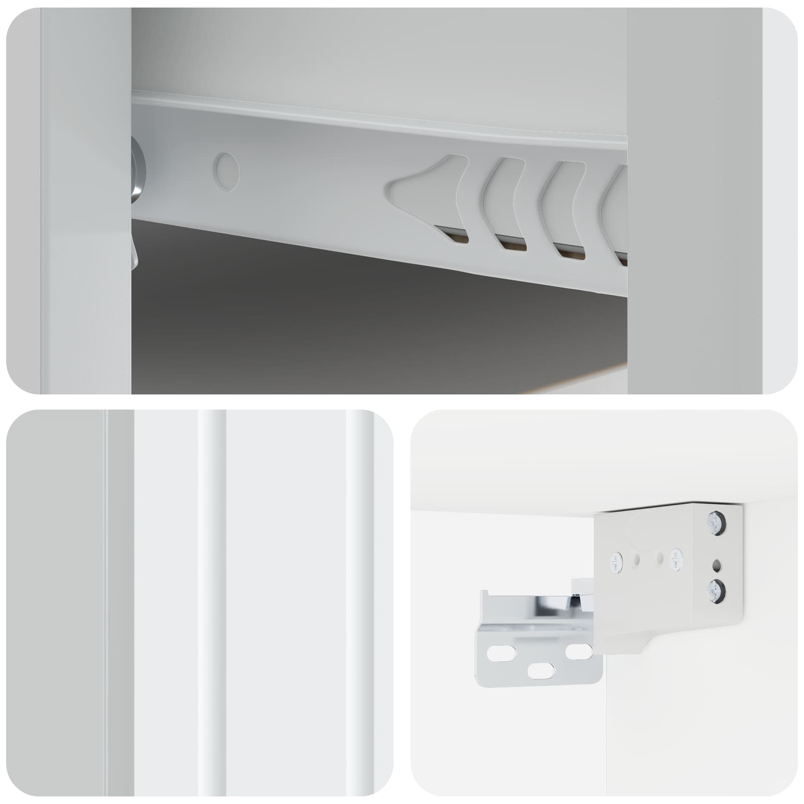 Wall-Mounted Bedside Cabinet White 33 x 34.5 x 24 cm