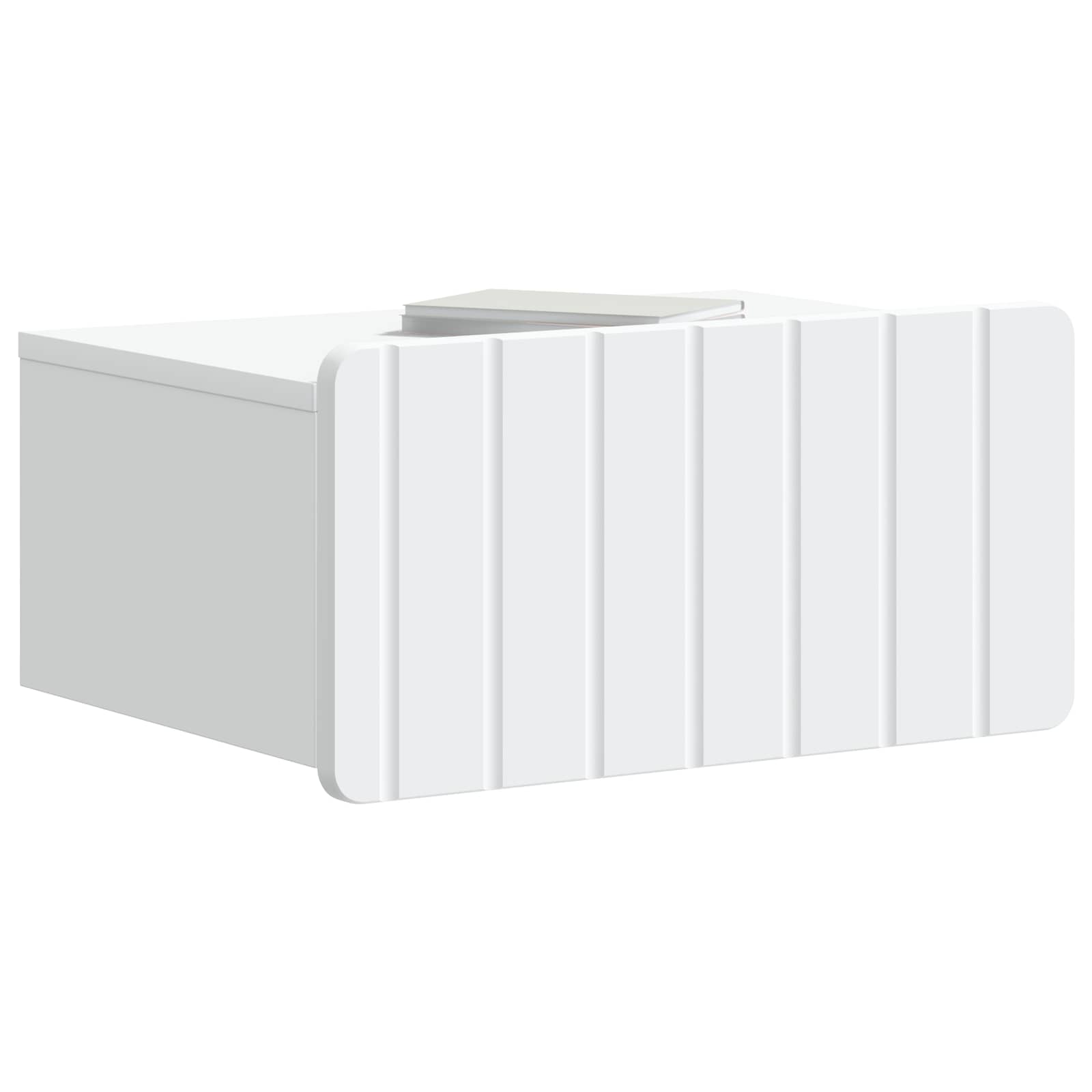 Wall-Mounted Bedside Cabinet White 49 x 34.5 x 24 cm