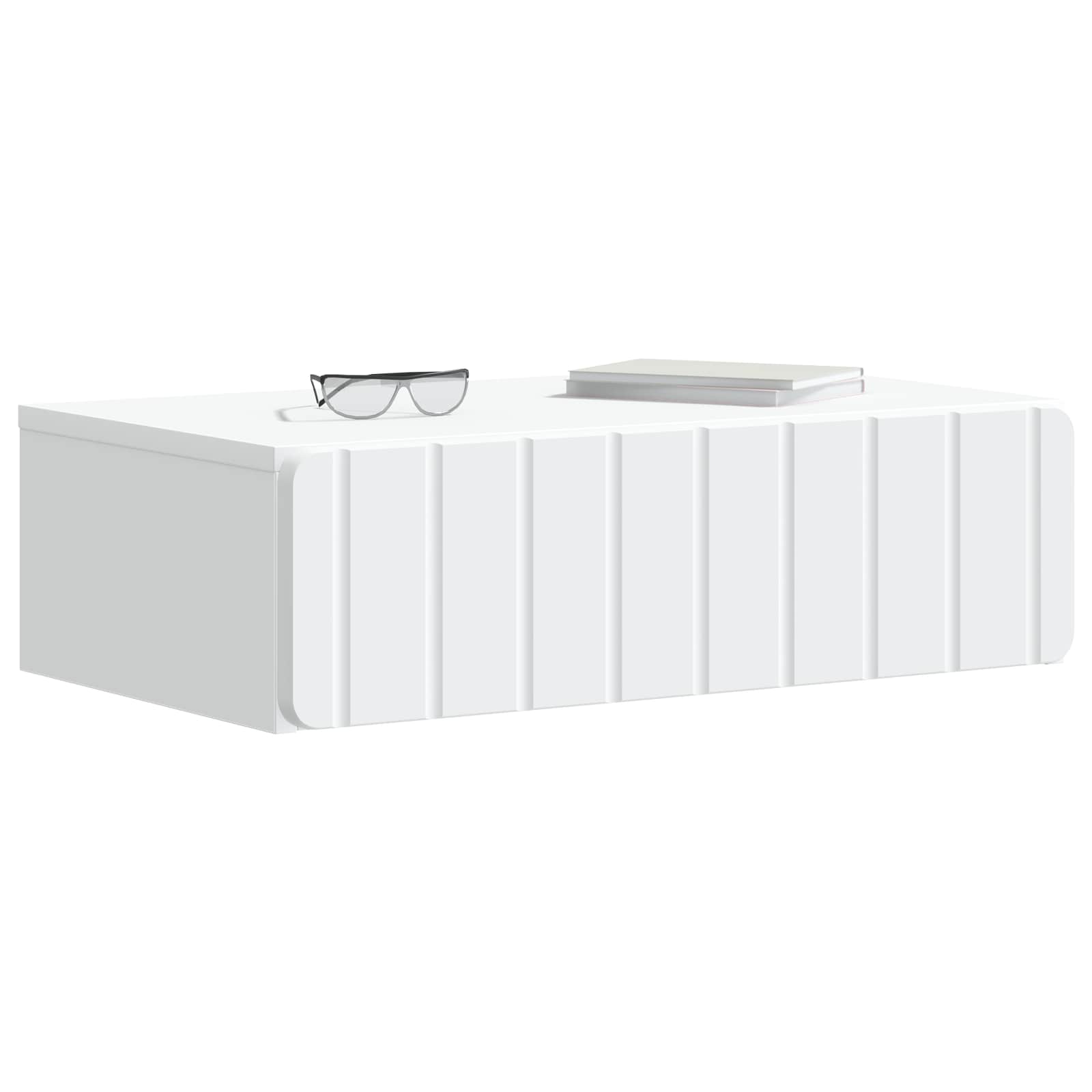 Wall-Mounted Side Table White 59 x 34.5 x 17 cm Engineered Wood
